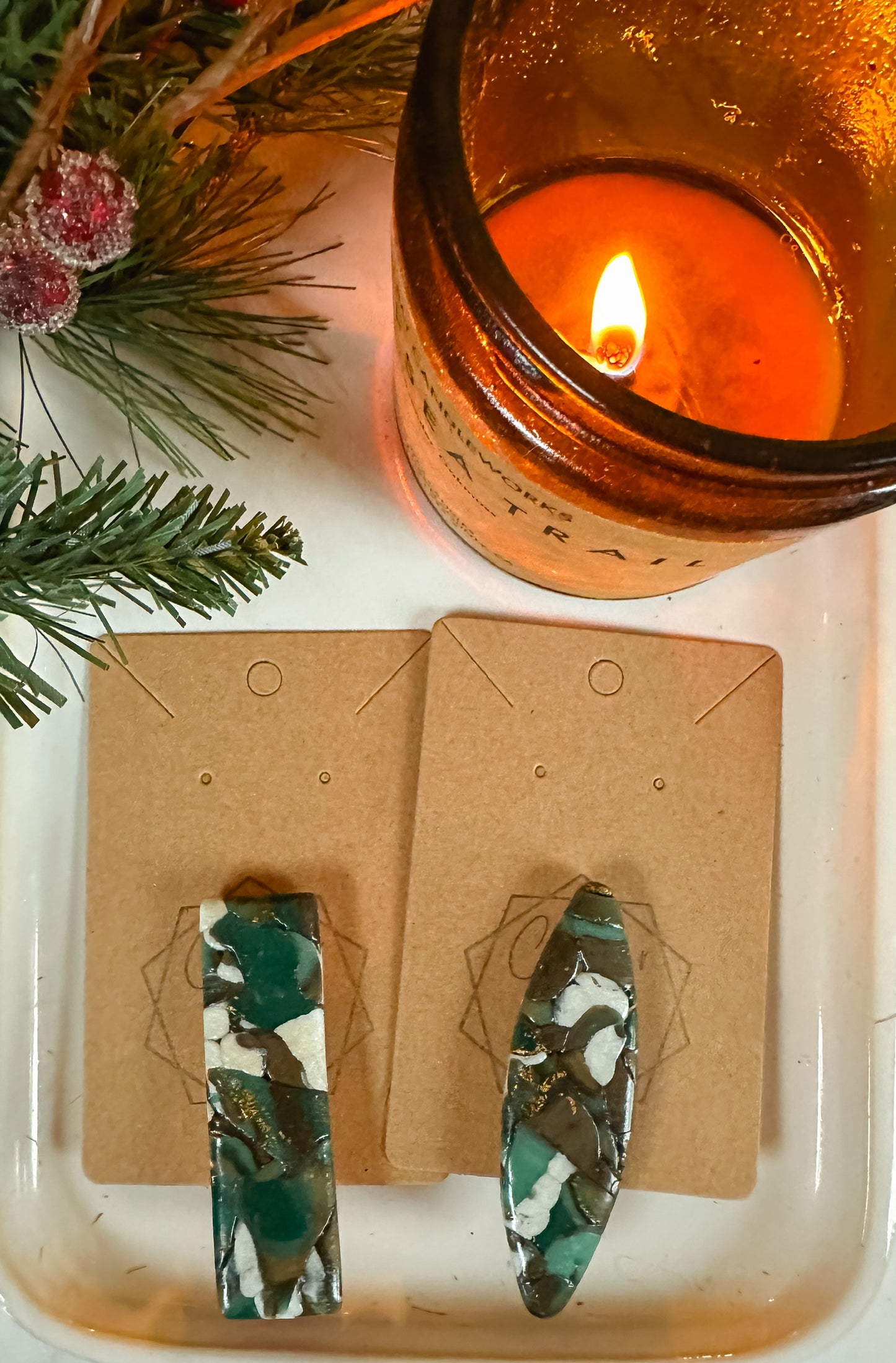 Winter Agate Oval or Rectangle Hair Clip