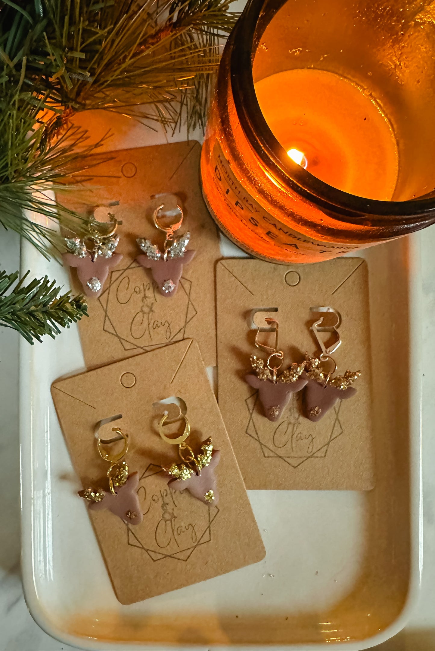 Rudolph Bling Drop Earring