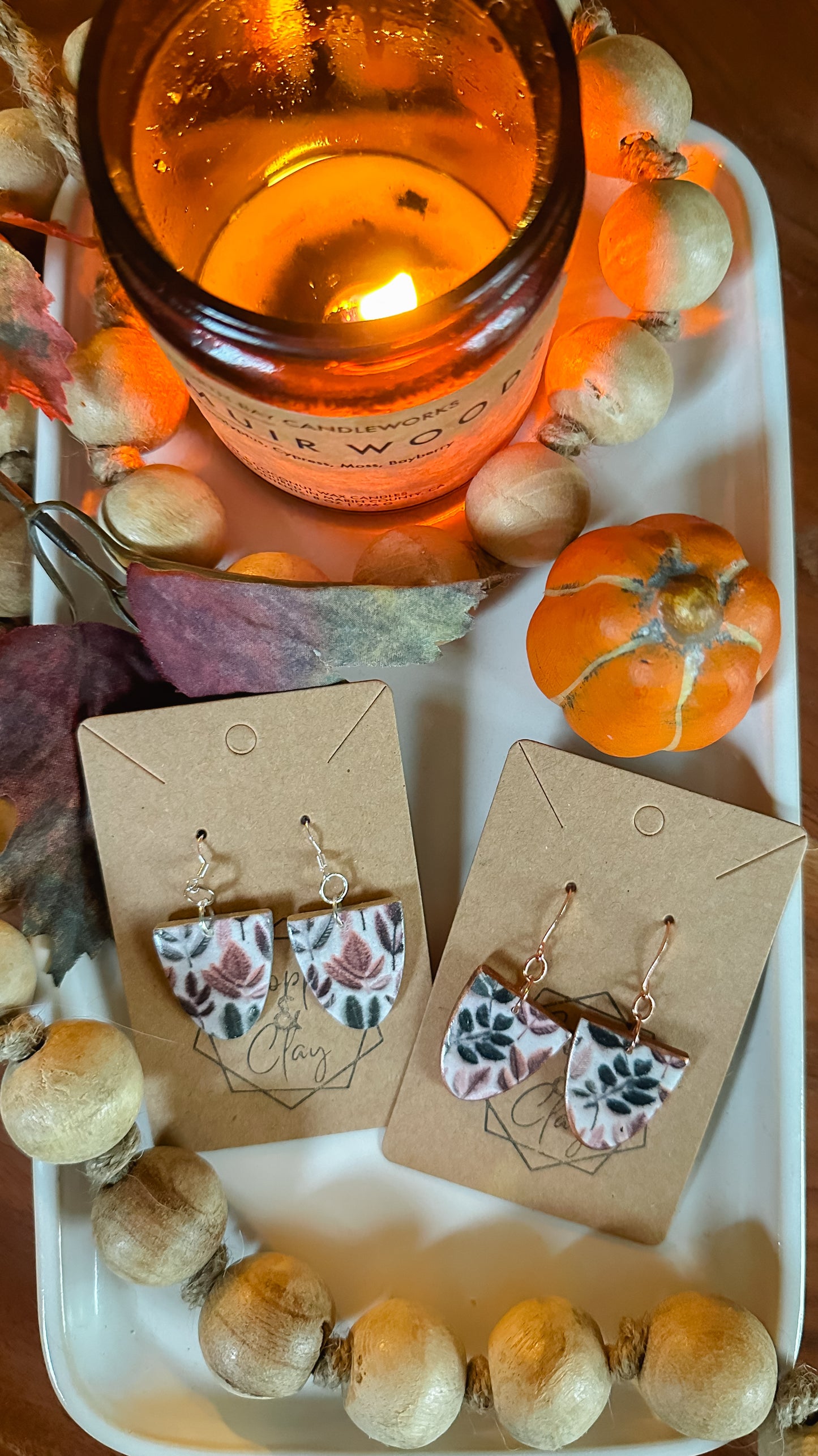 Fall Leaf Statement Earring