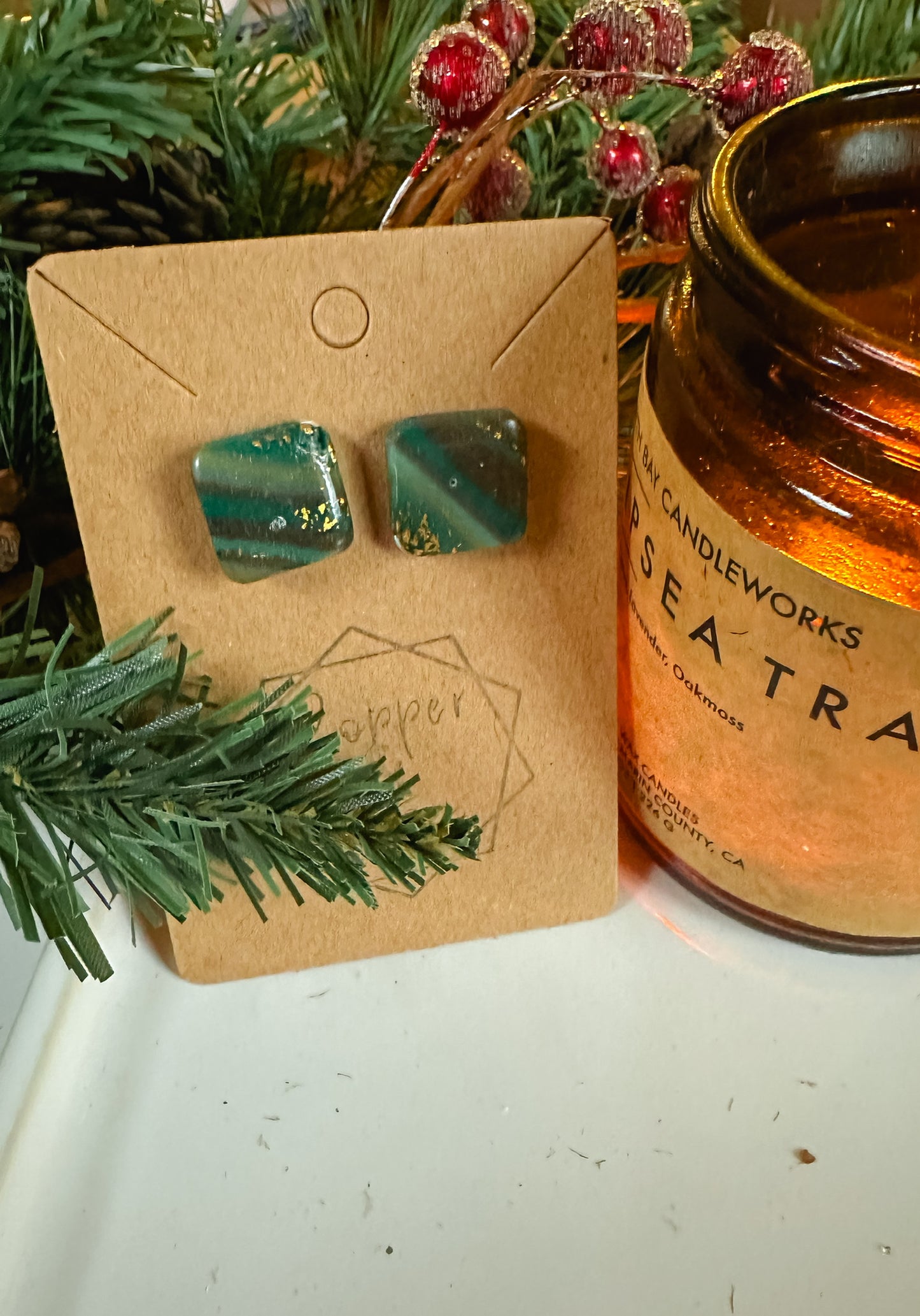 Small Winter Agate Stud
