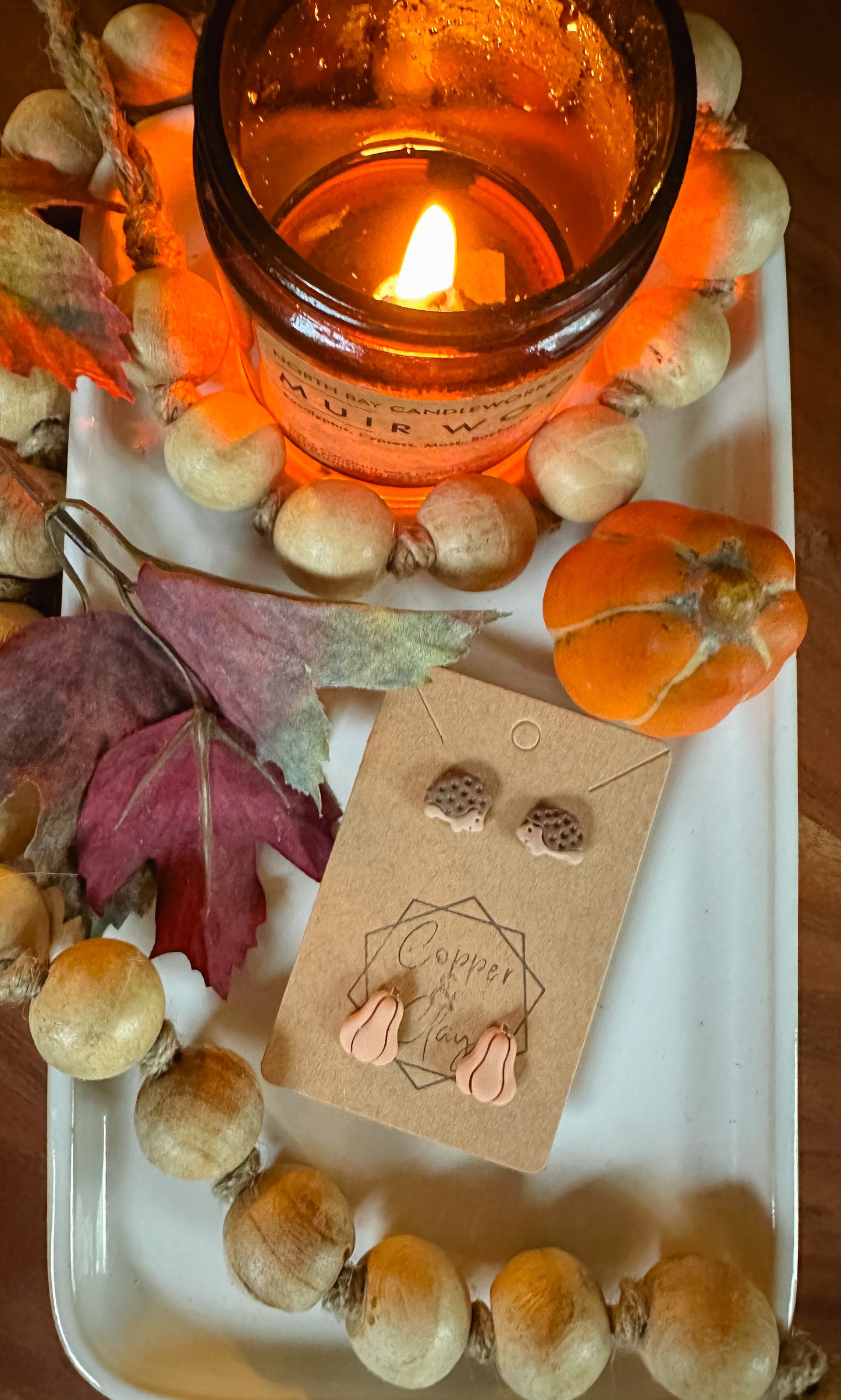 Hedgehog and Squash Stud 2-Pack