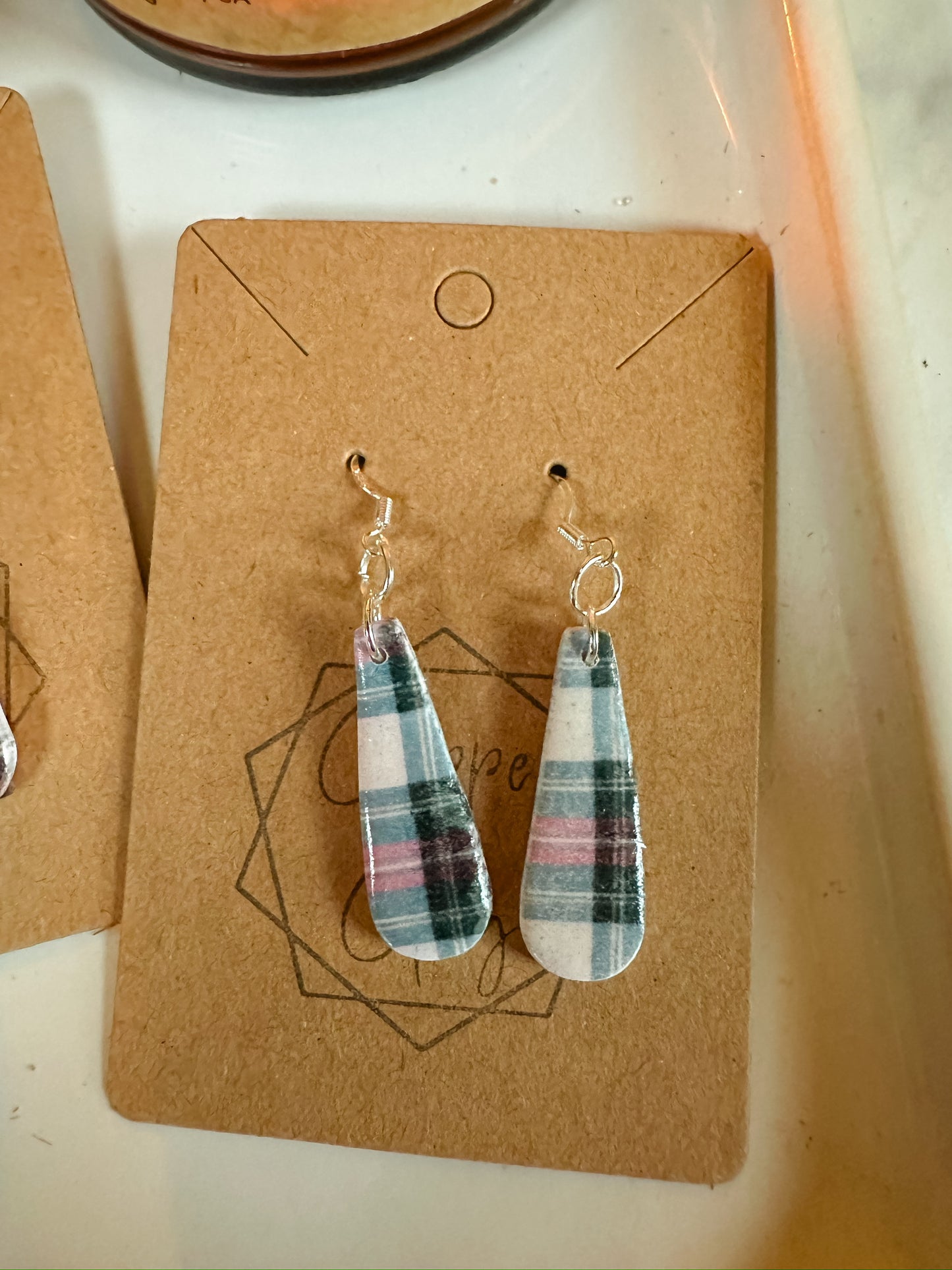 Holiday Plaid Dangle Earring