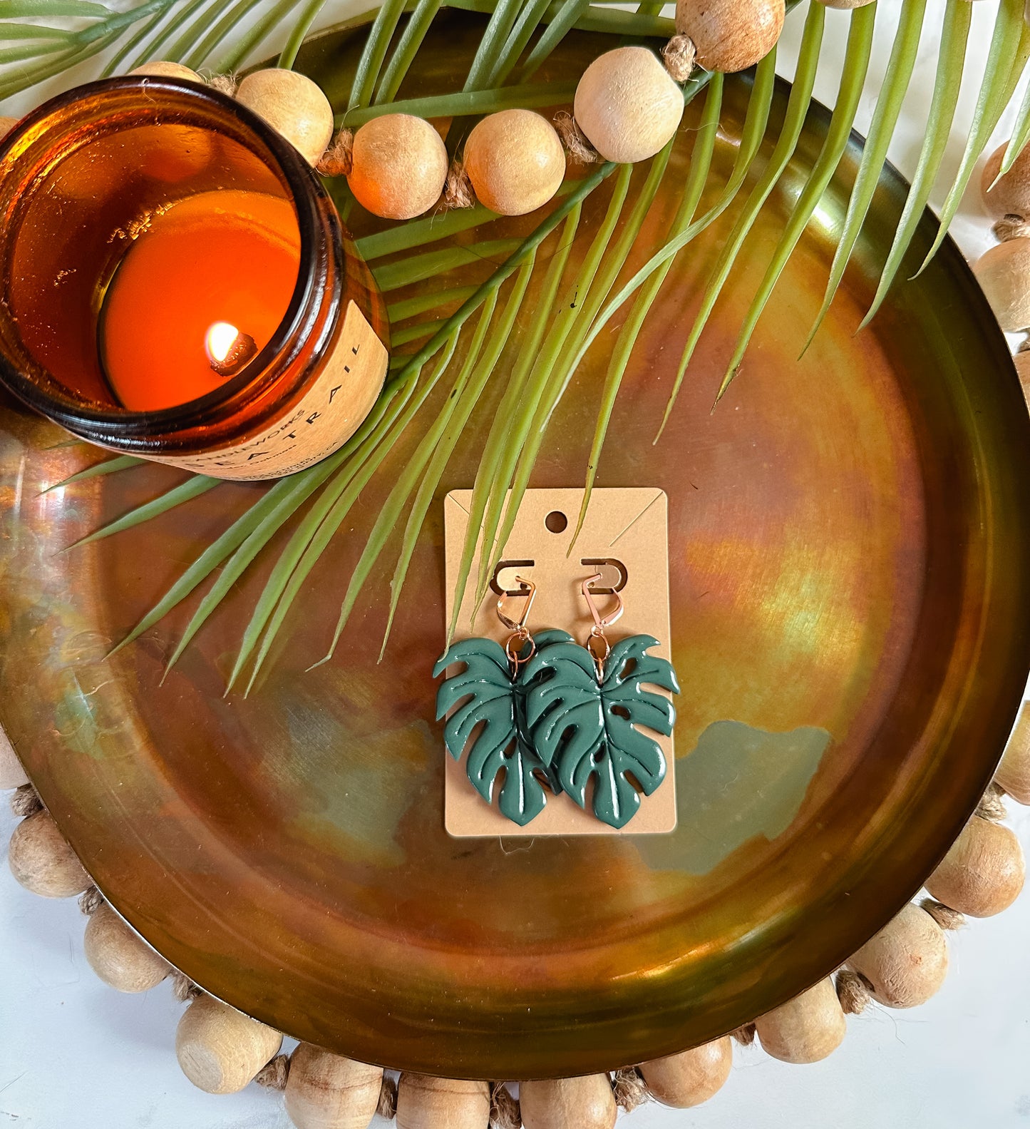 Monstera Statement Earring