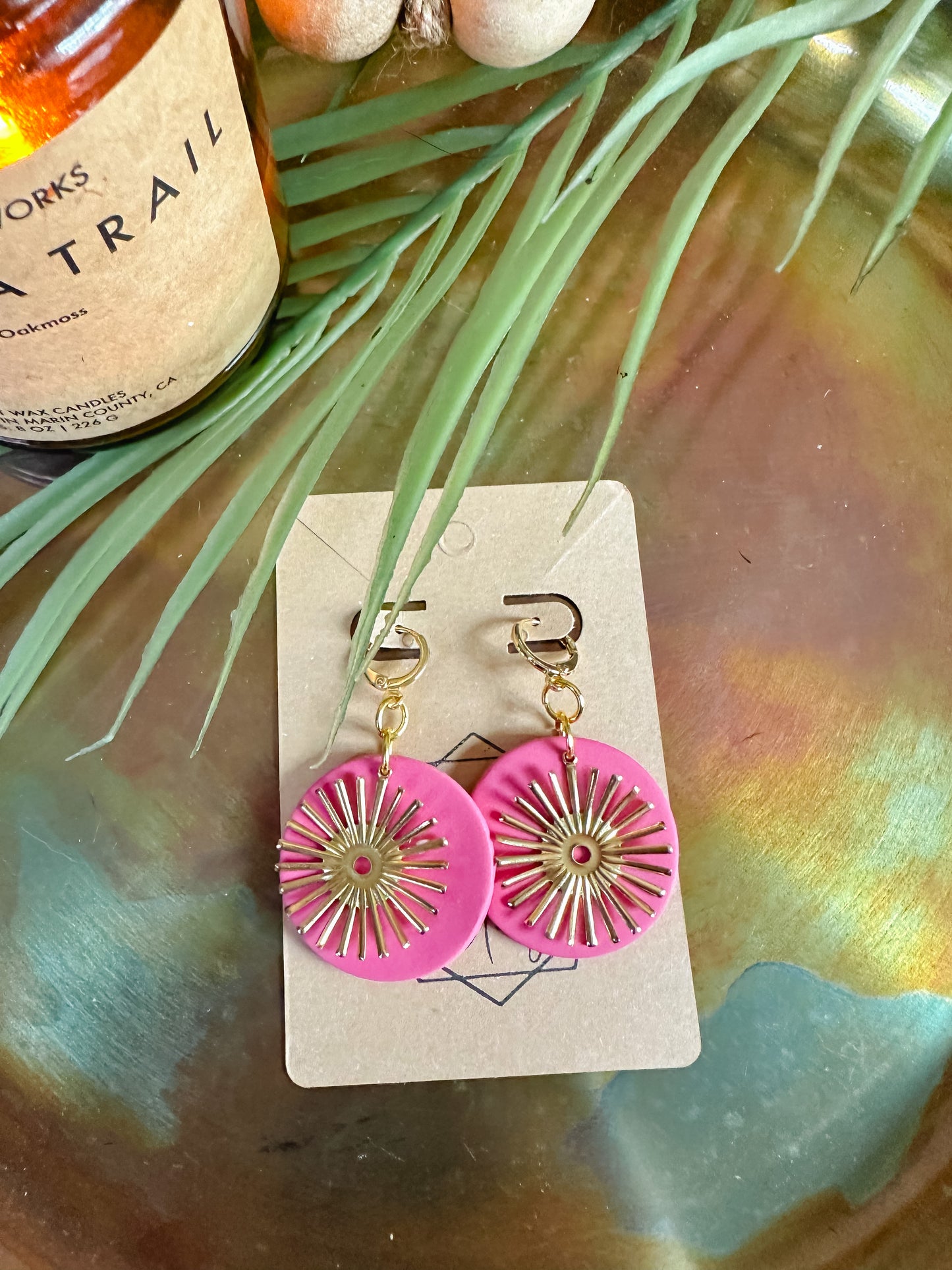 Hibiscus Sunburst Statement Earring