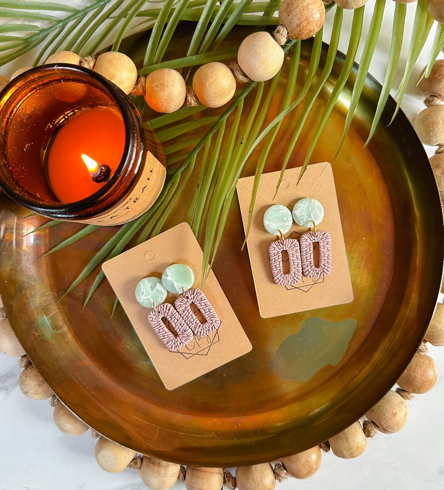 Rattan Quartz Square Drop Earring