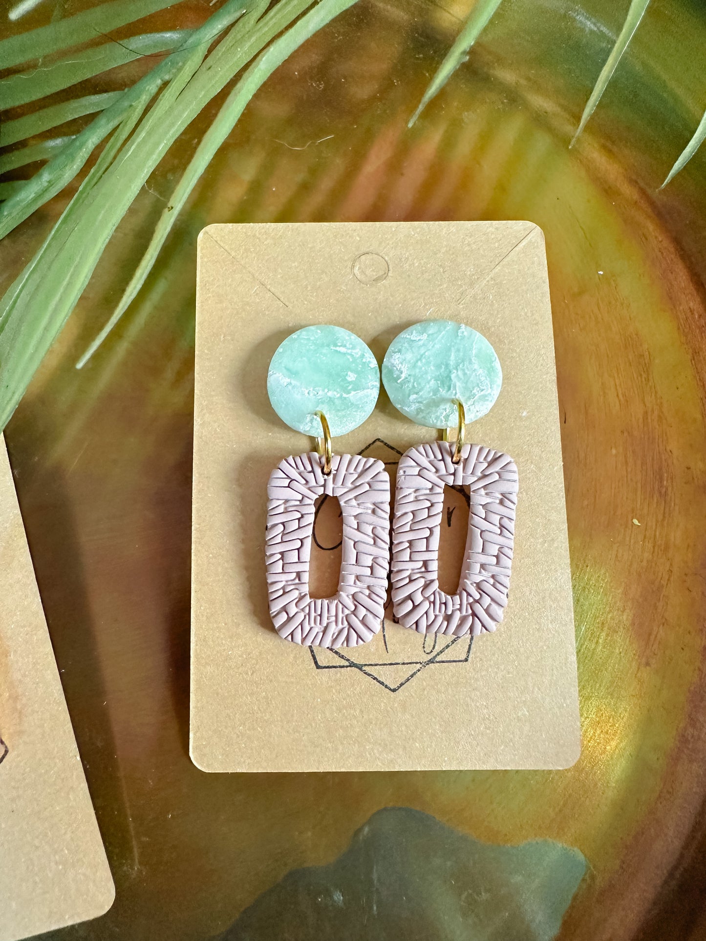 Rattan Quartz Square Drop Earring