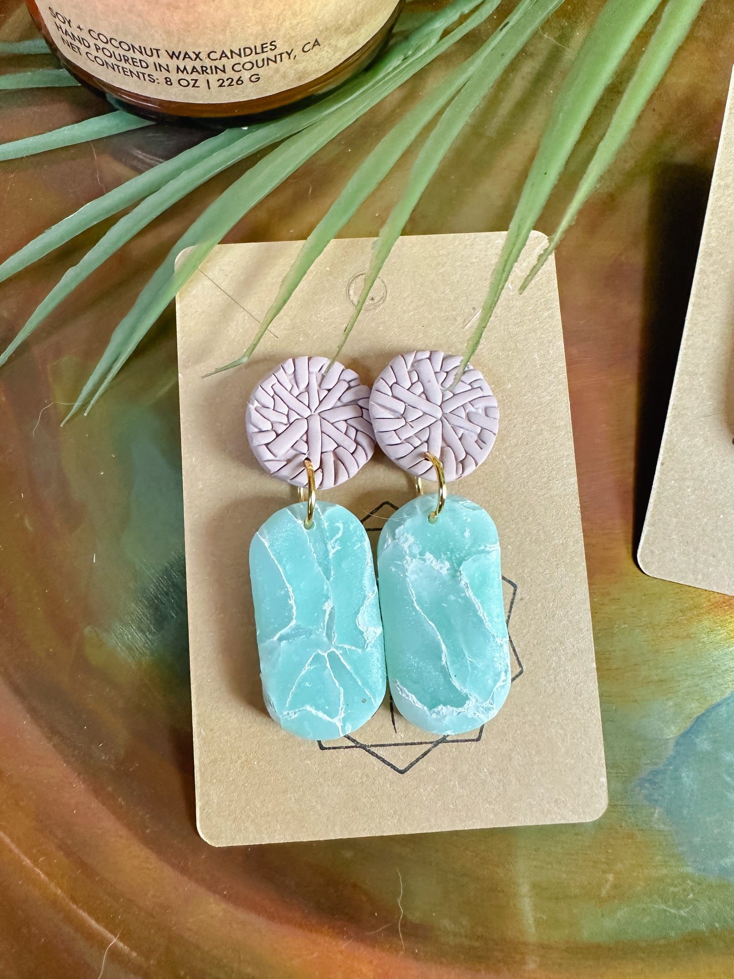 Rattan Quartz Oval Drop Earring