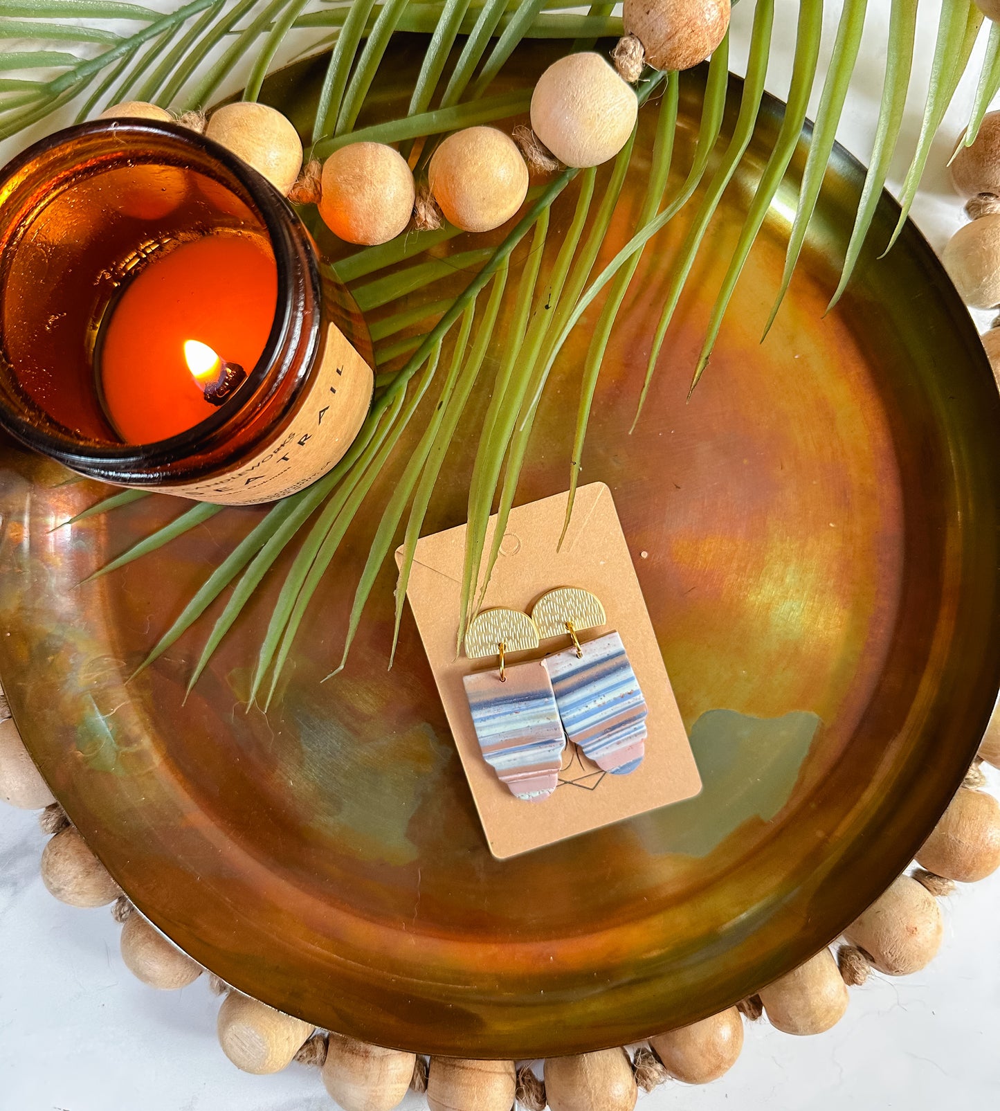 Beach Stripe Statement Earring