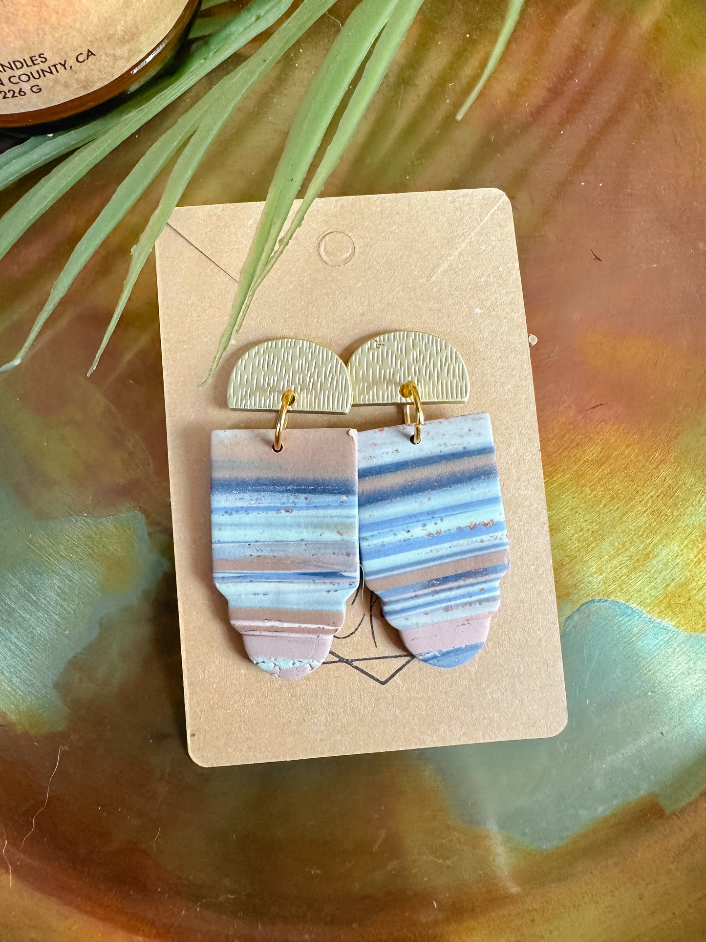 Beach Stripe Statement Earring