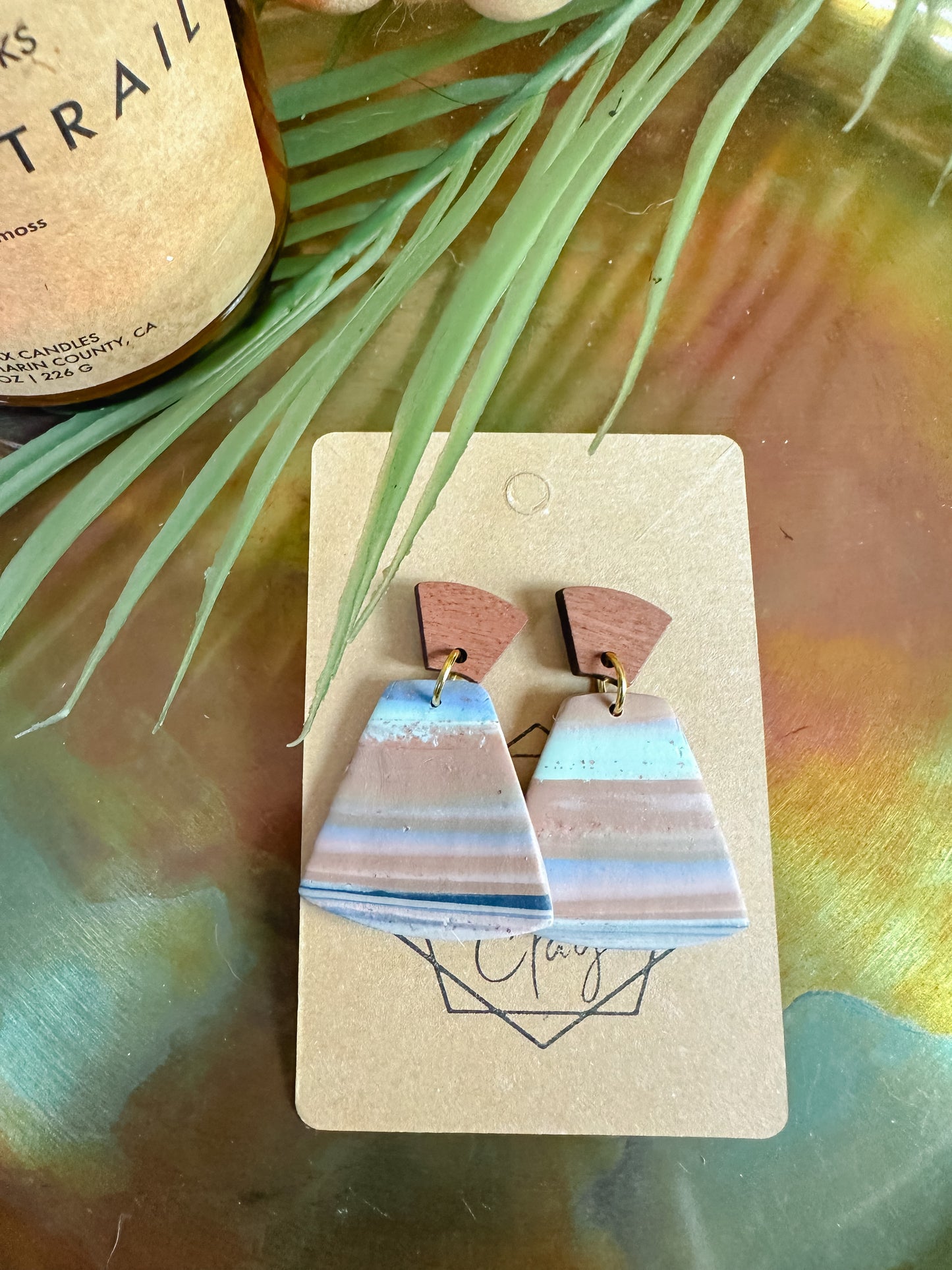 Beach Stripe Statement Earring