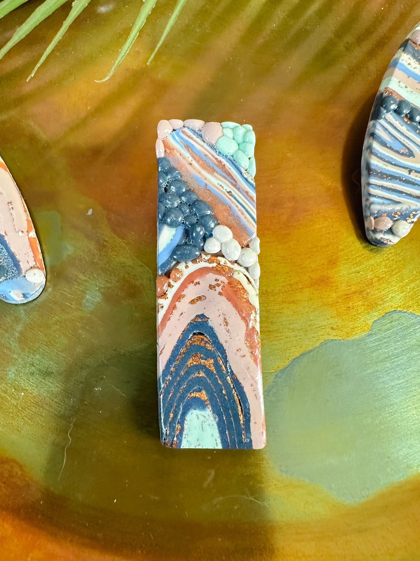 Ocean Agate Erosion Hair Clip