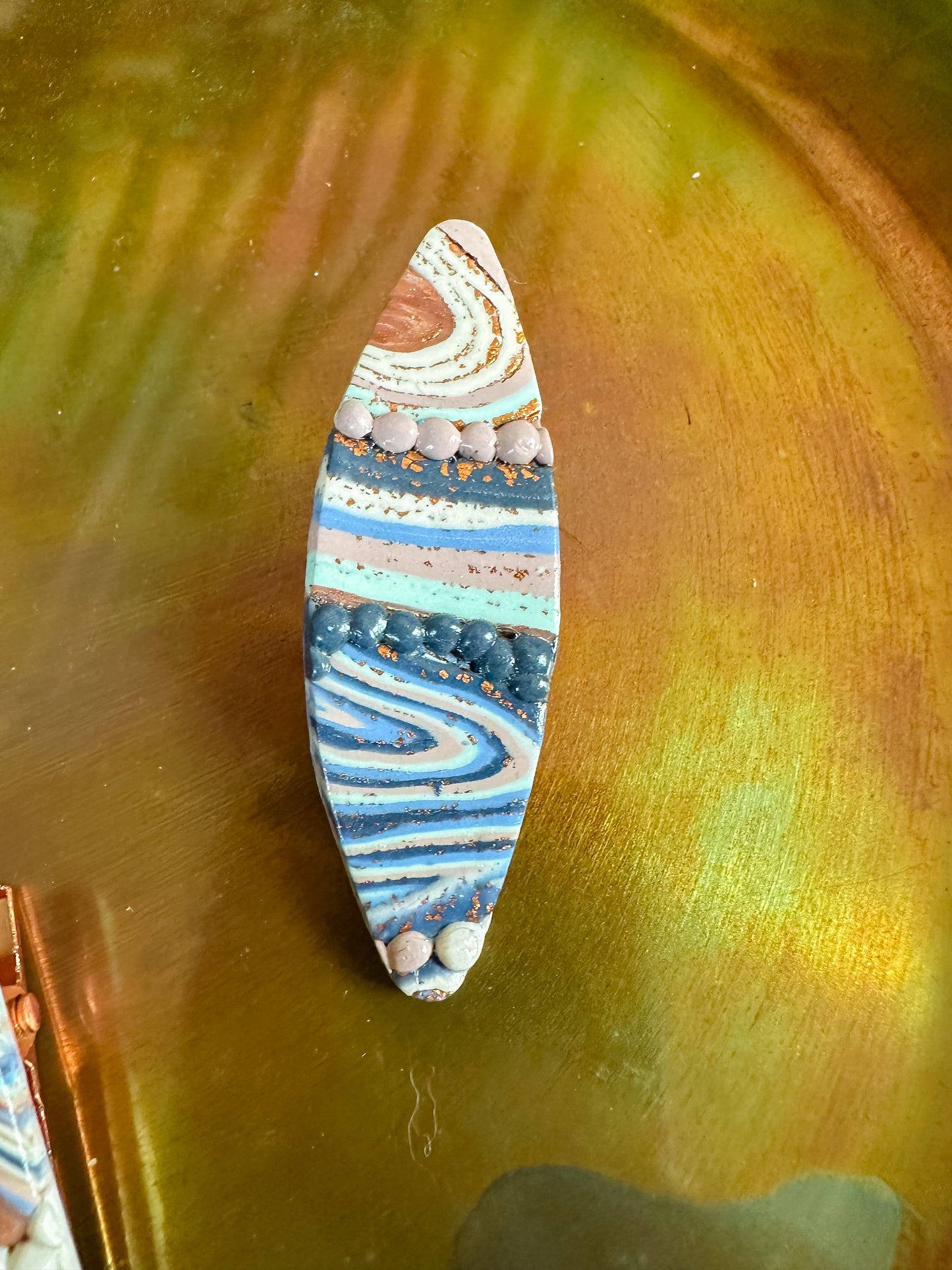 Ocean Agate Erosion Hair Clip