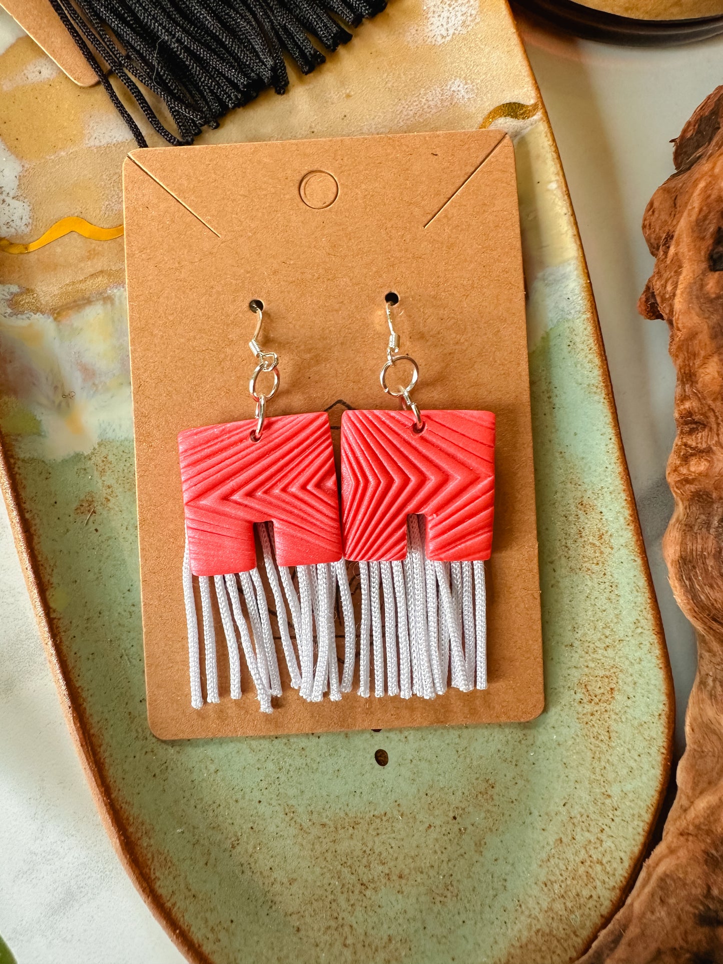 Square Fringe Drop Earring