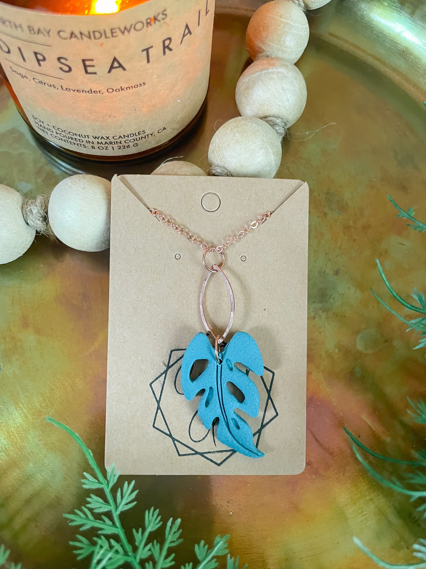 Monstera Necklace