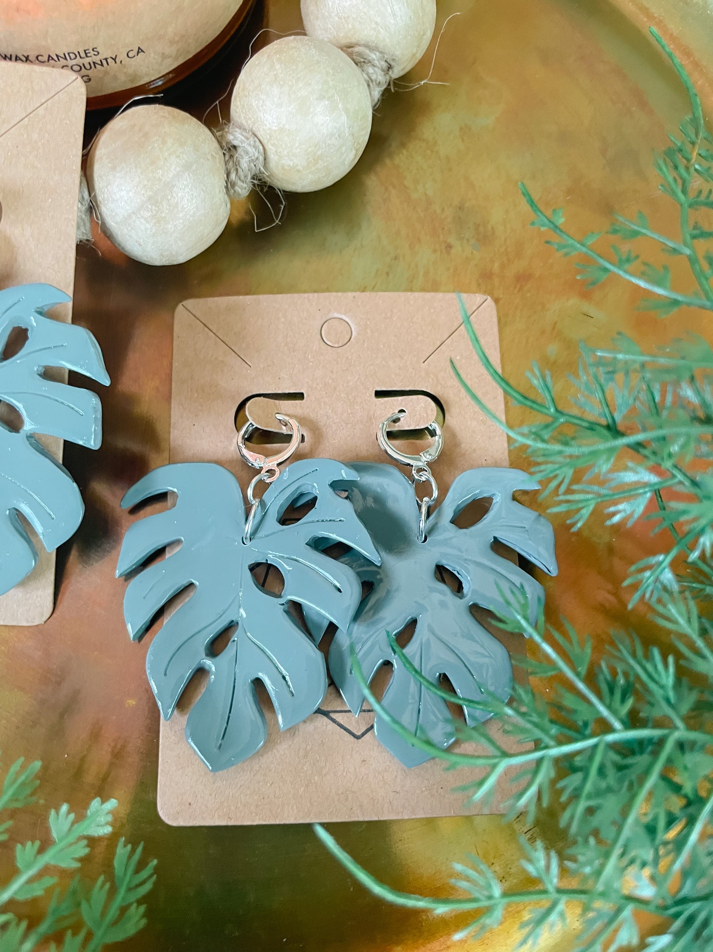 Monstera Statement Earring