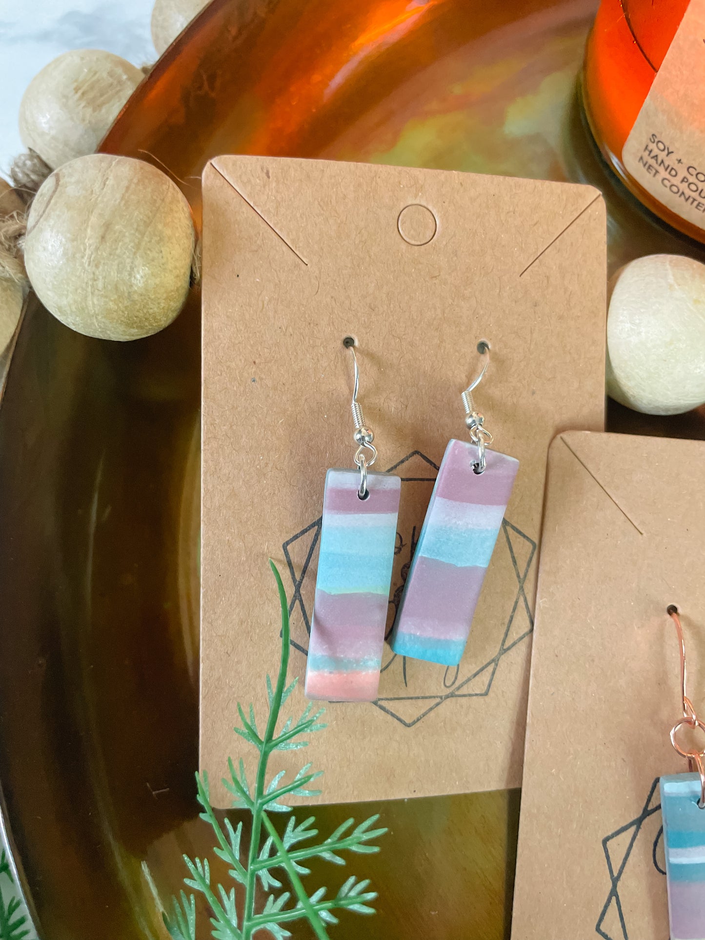 Summer Stripe Drop Earring