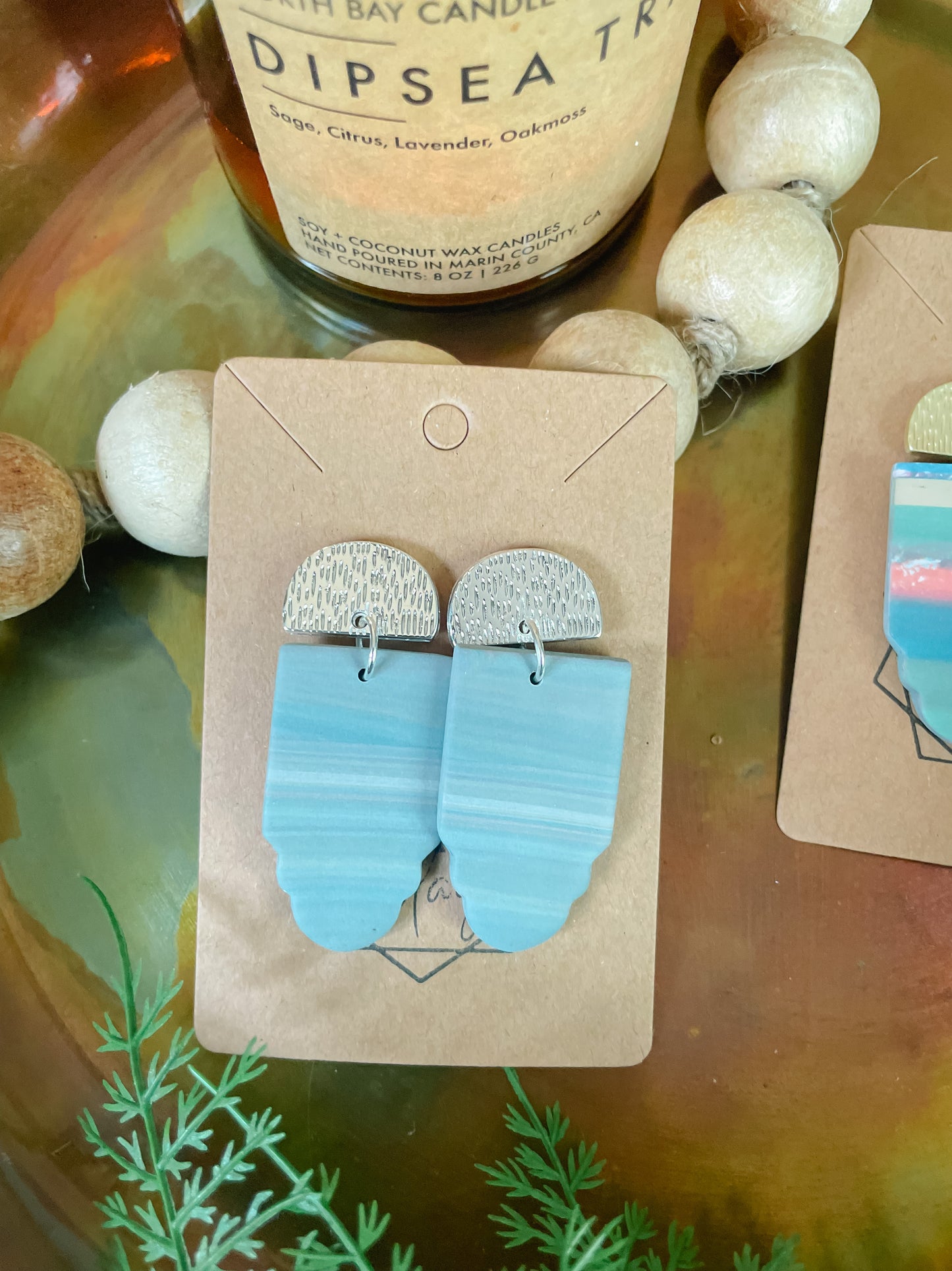 Summer Stripe Statement Earring