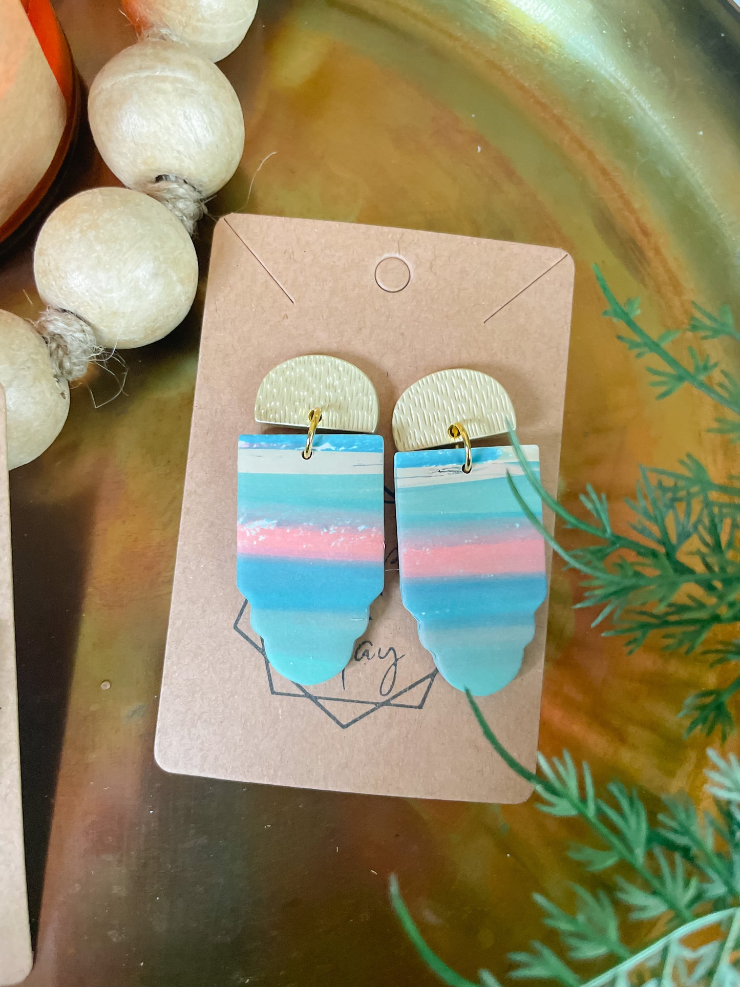 Summer Stripe Statement Earring
