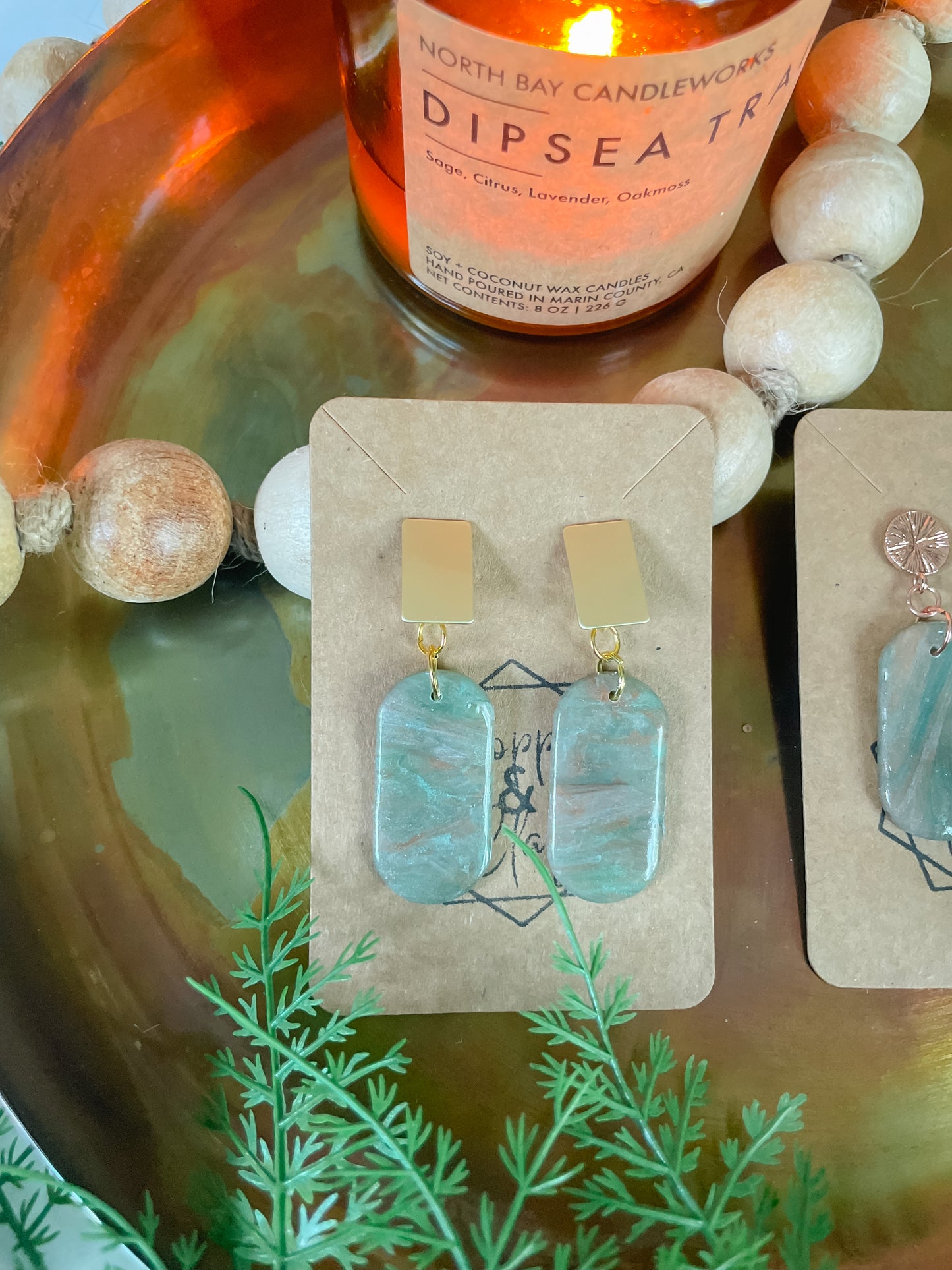 Faux Stone Drop Earring