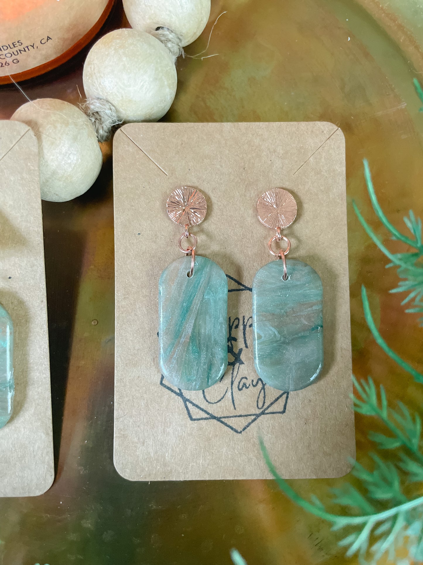 Faux Stone Drop Earring