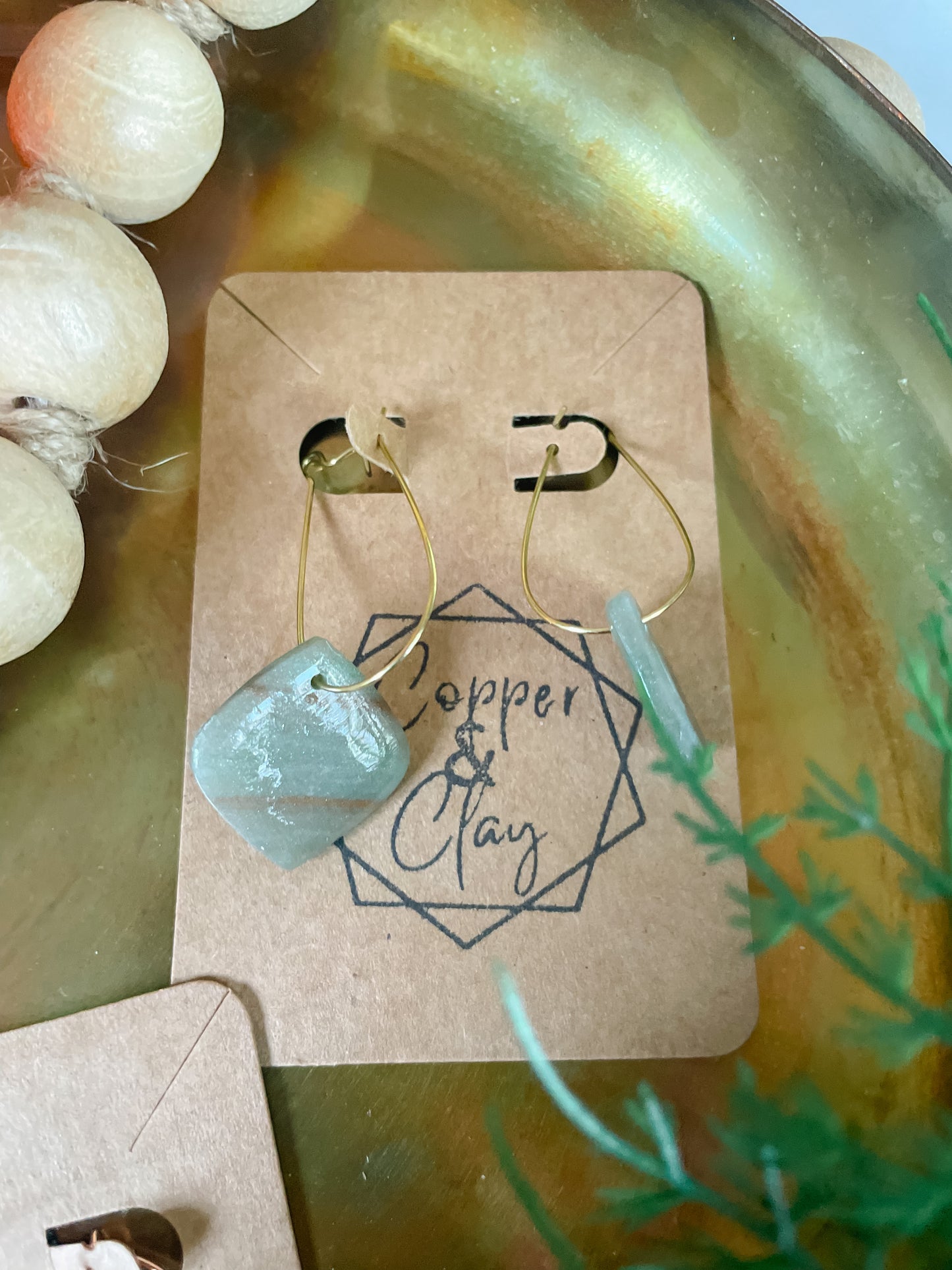 Faux Stone Hoops