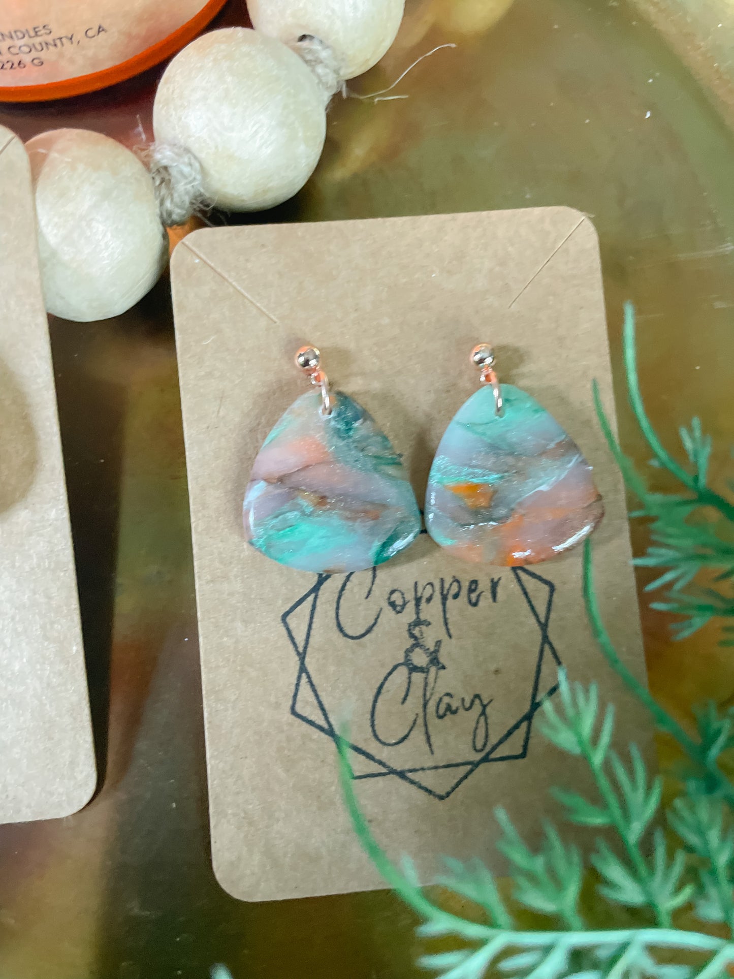 Faux Stone Drop Earrings