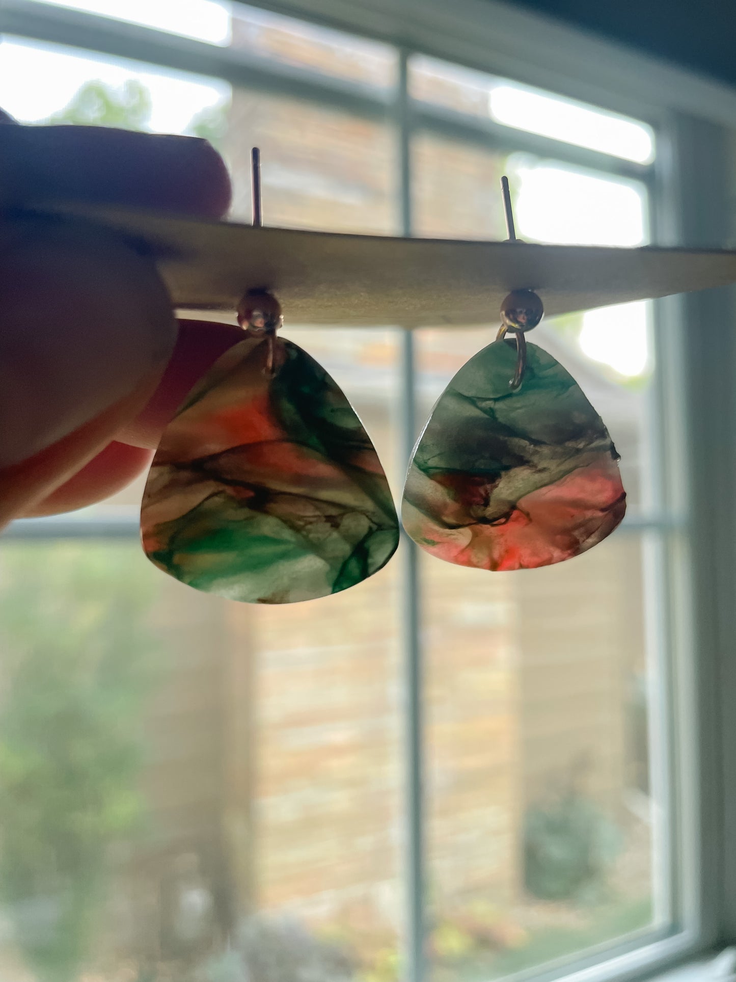 Large Faux Stone Drop Earring