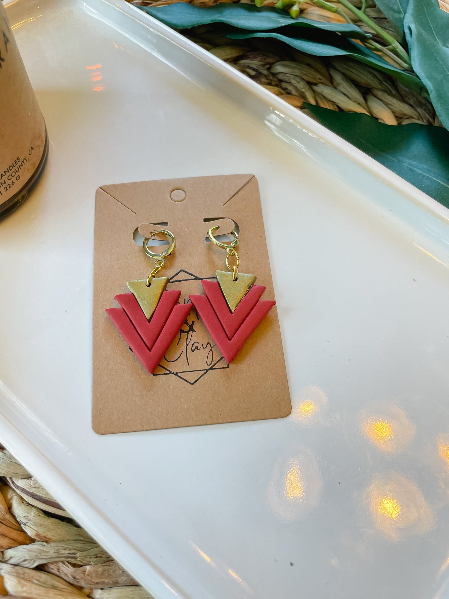 Team Spirit Art Deco Dangle Earring