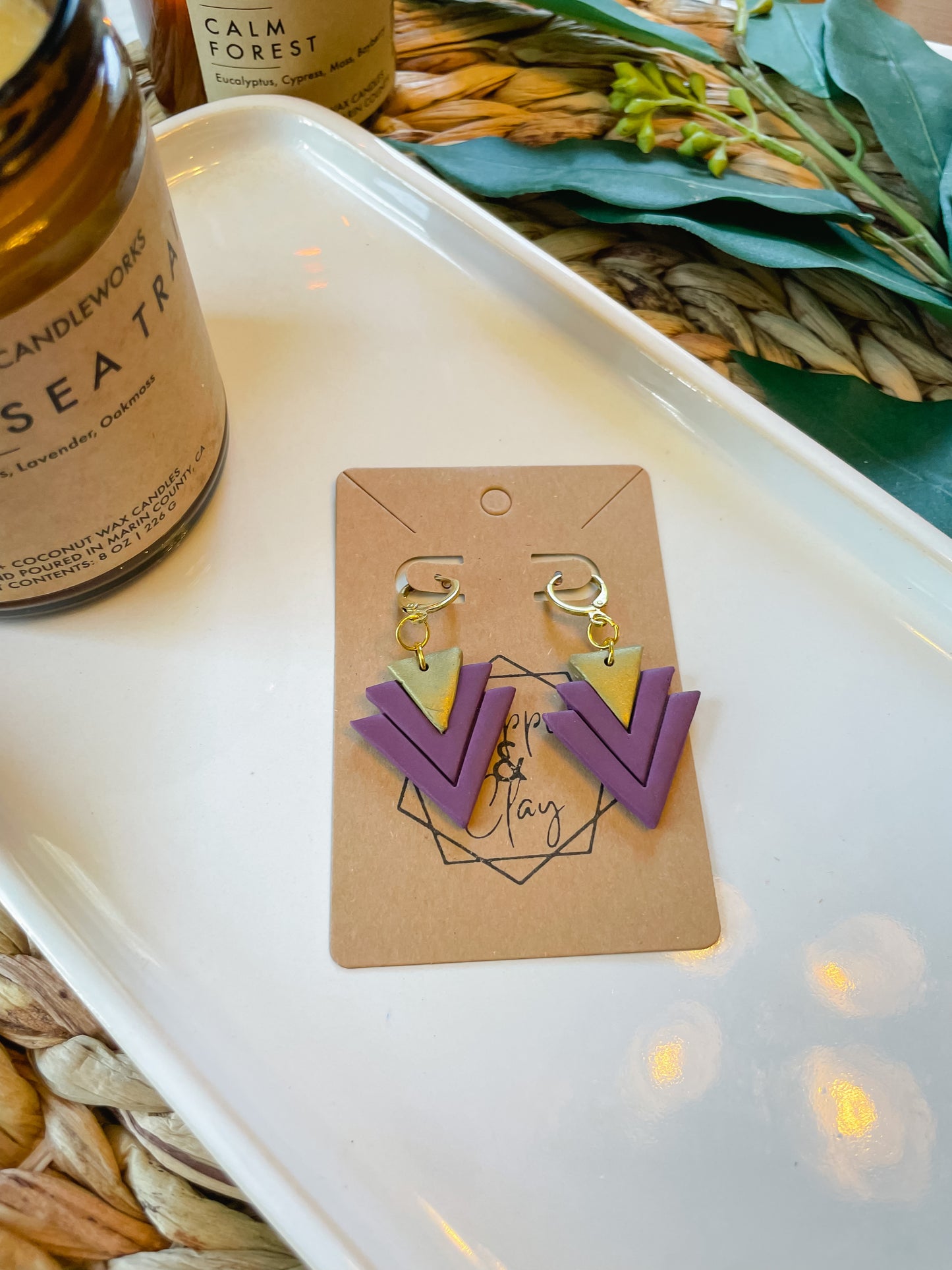 Team Spirit Art Deco Dangle Earring