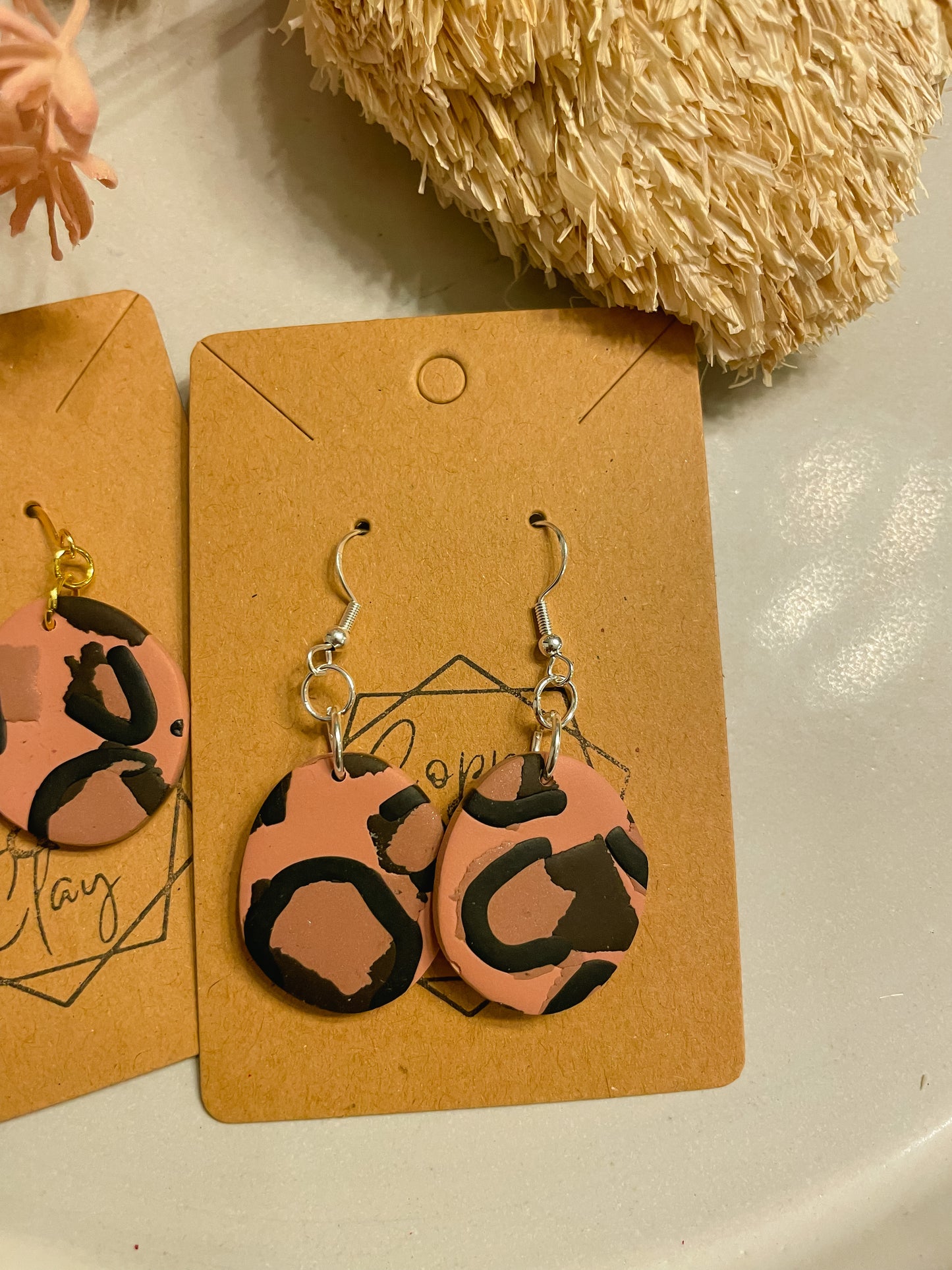 Leopard Drop Earrings