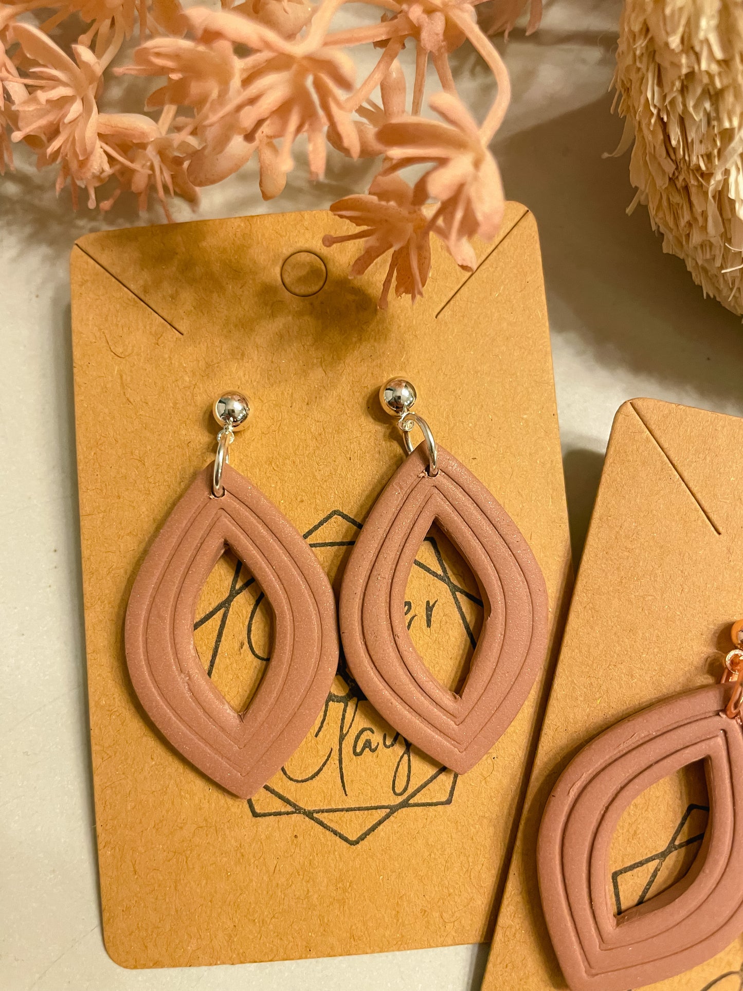 Bronze Teardrop Statement Earring