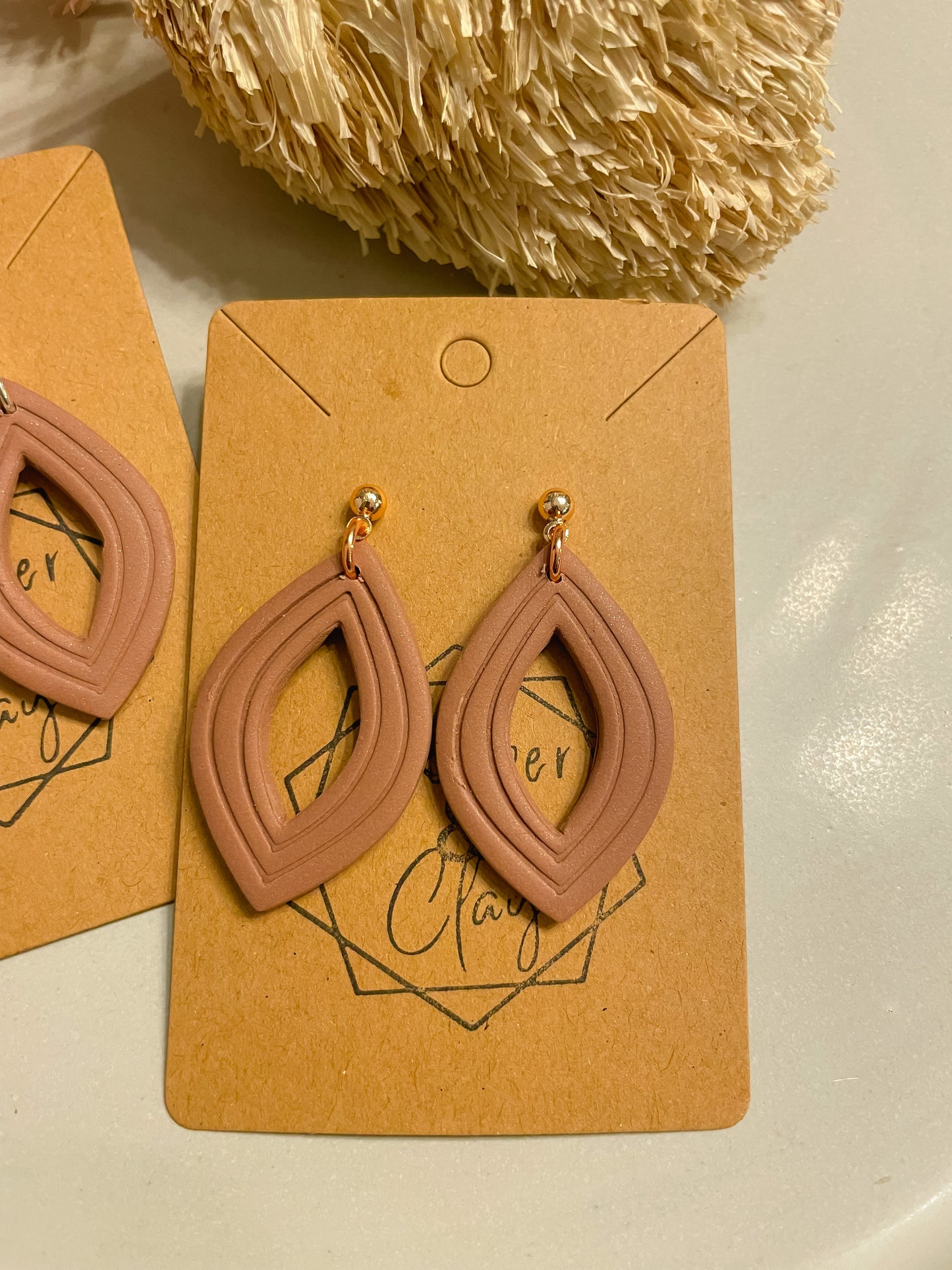 Bronze Teardrop Statement Earring