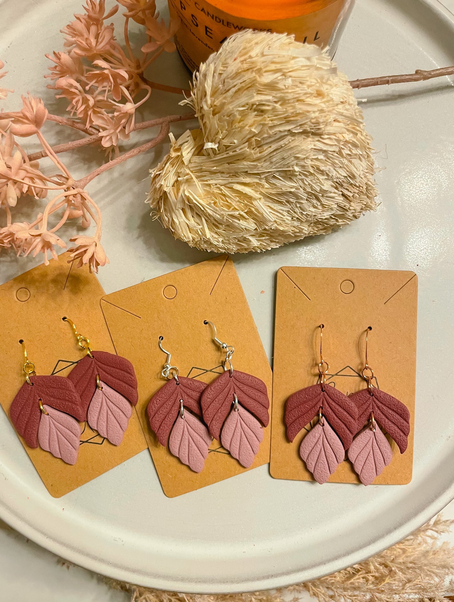 Botanical Leaf Drop Earrings