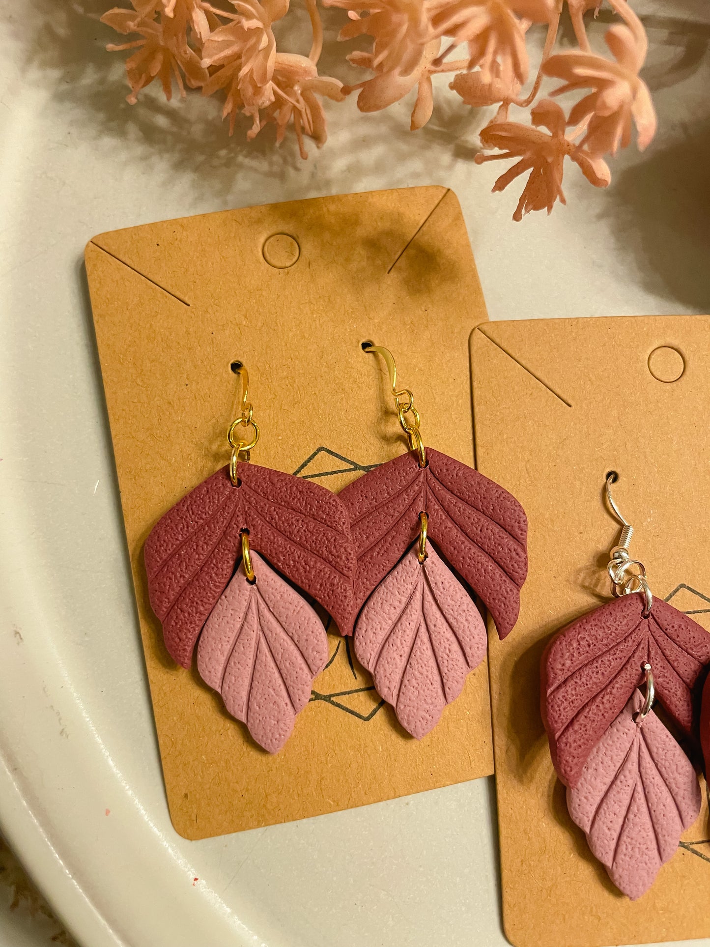 Botanical Leaf Drop Earrings
