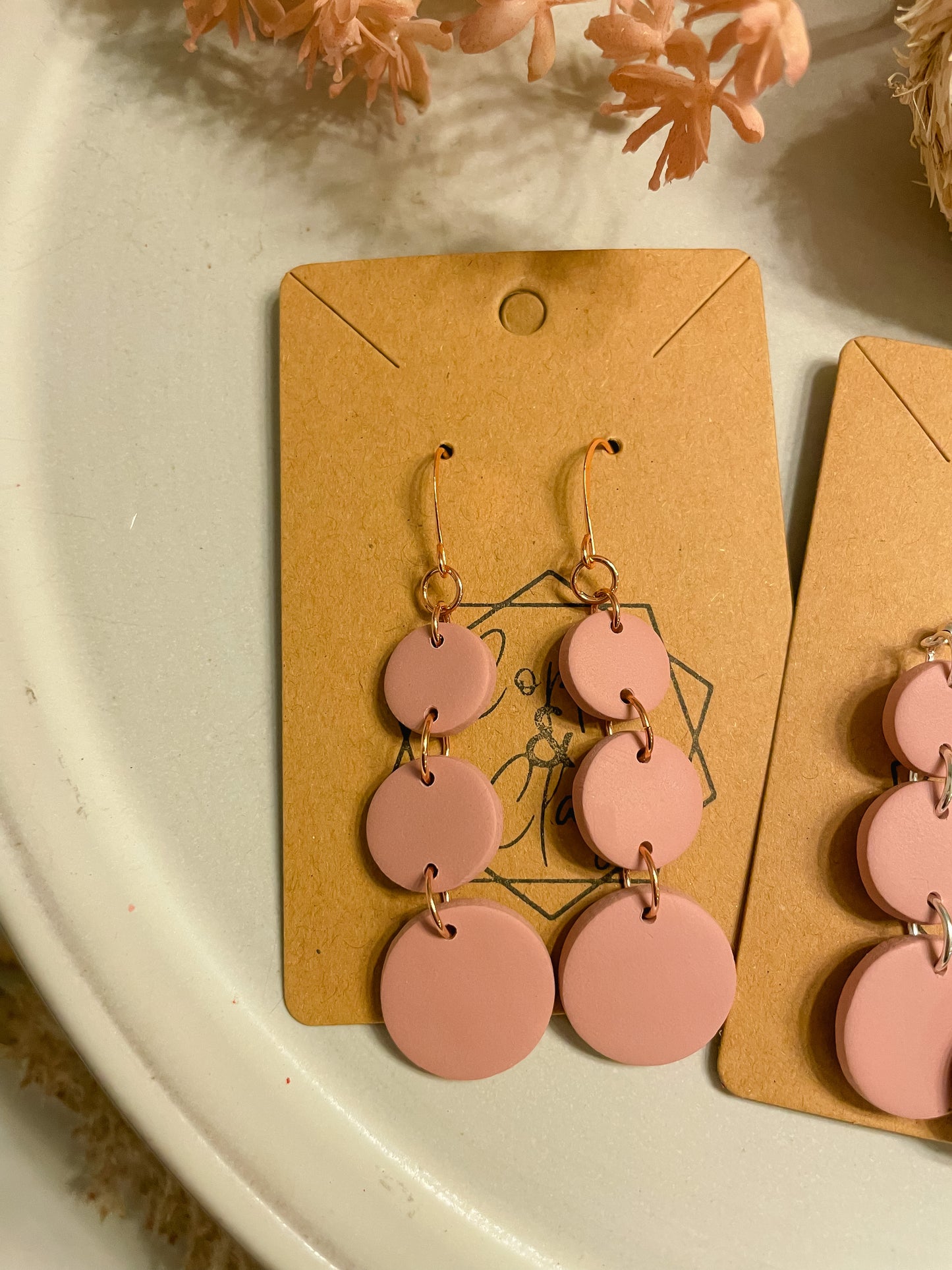 Ballet Pink Drop Earrings