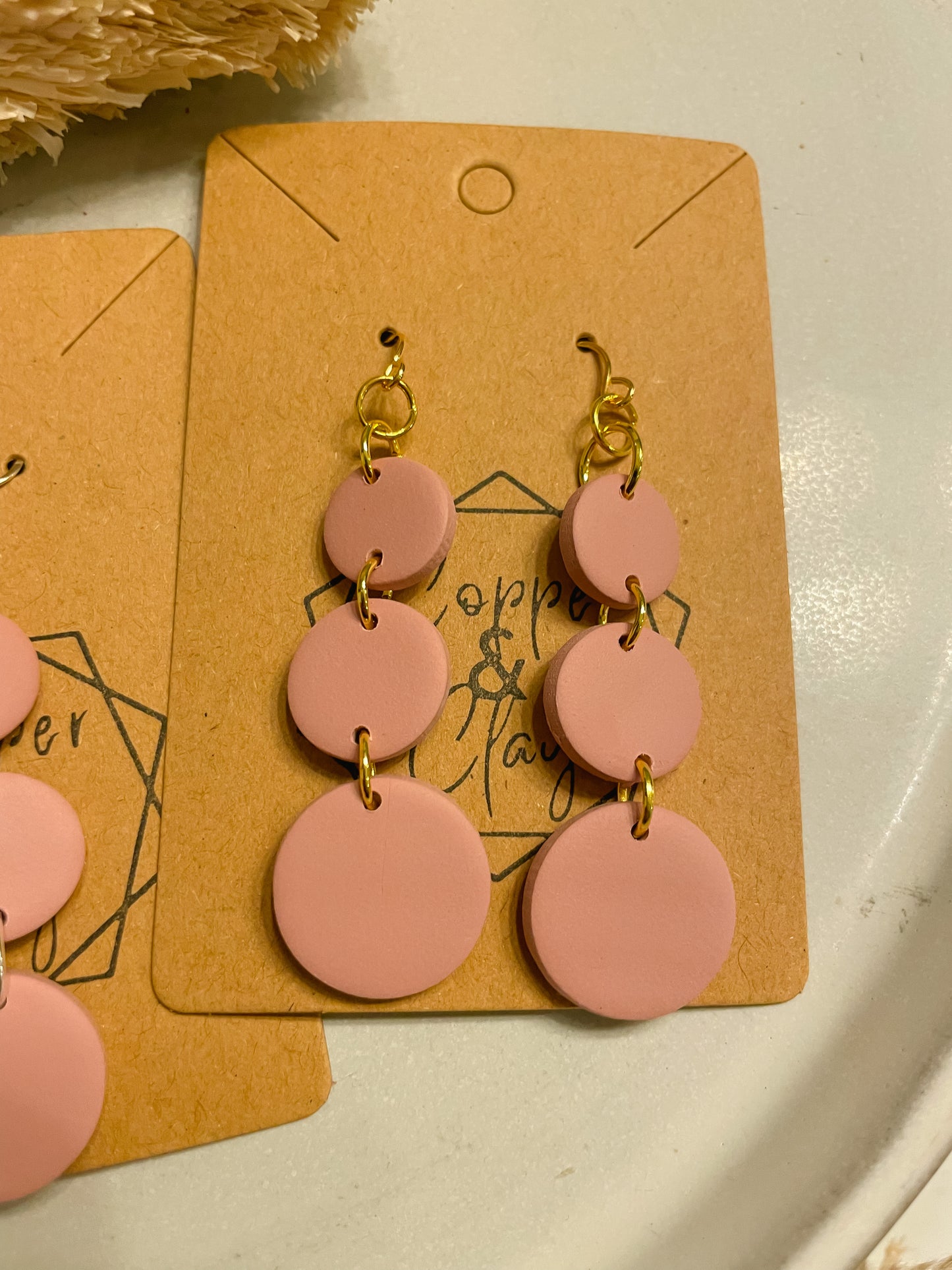 Ballet Pink Drop Earrings
