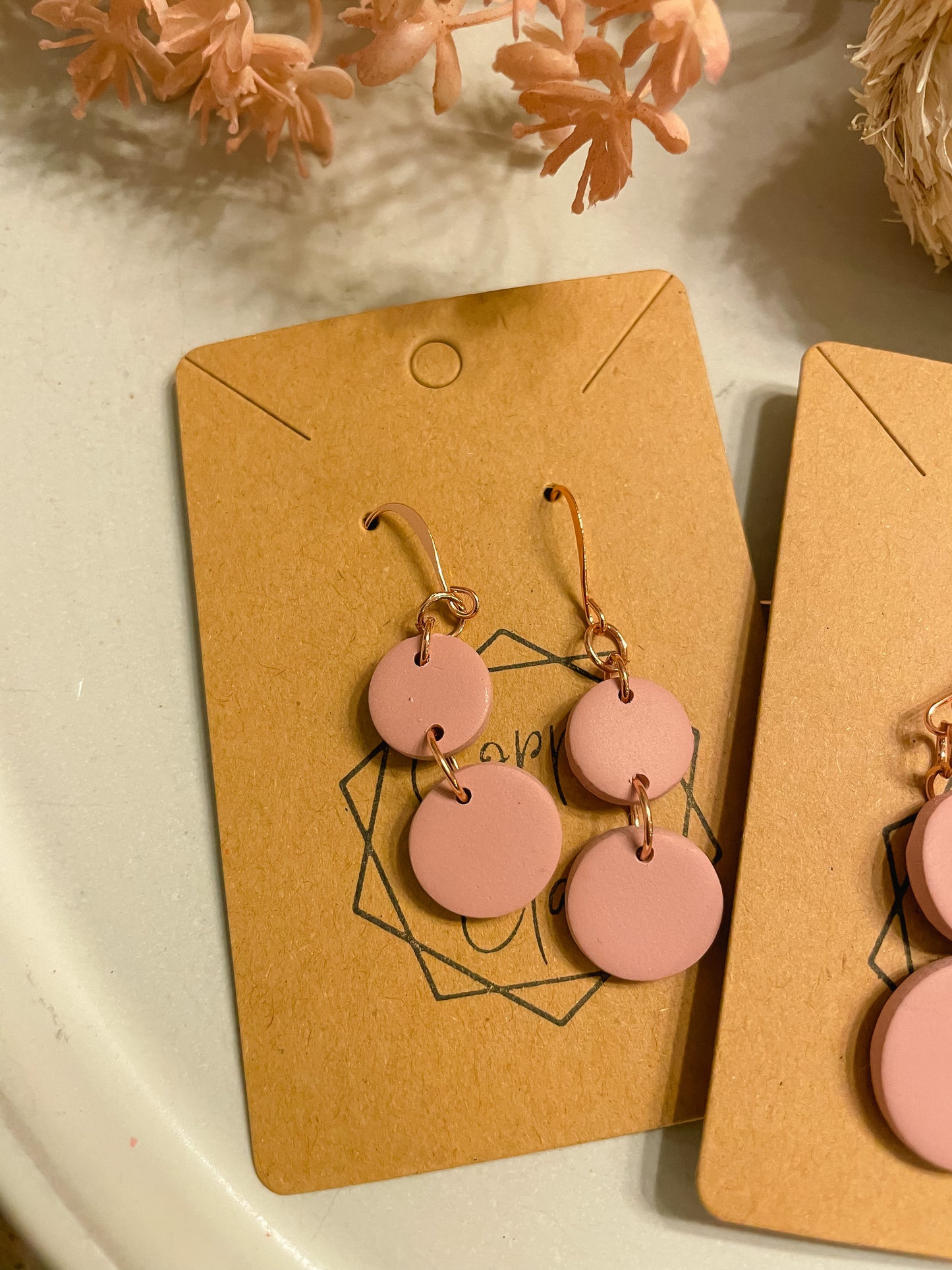Ballet Pink Drop Earrings