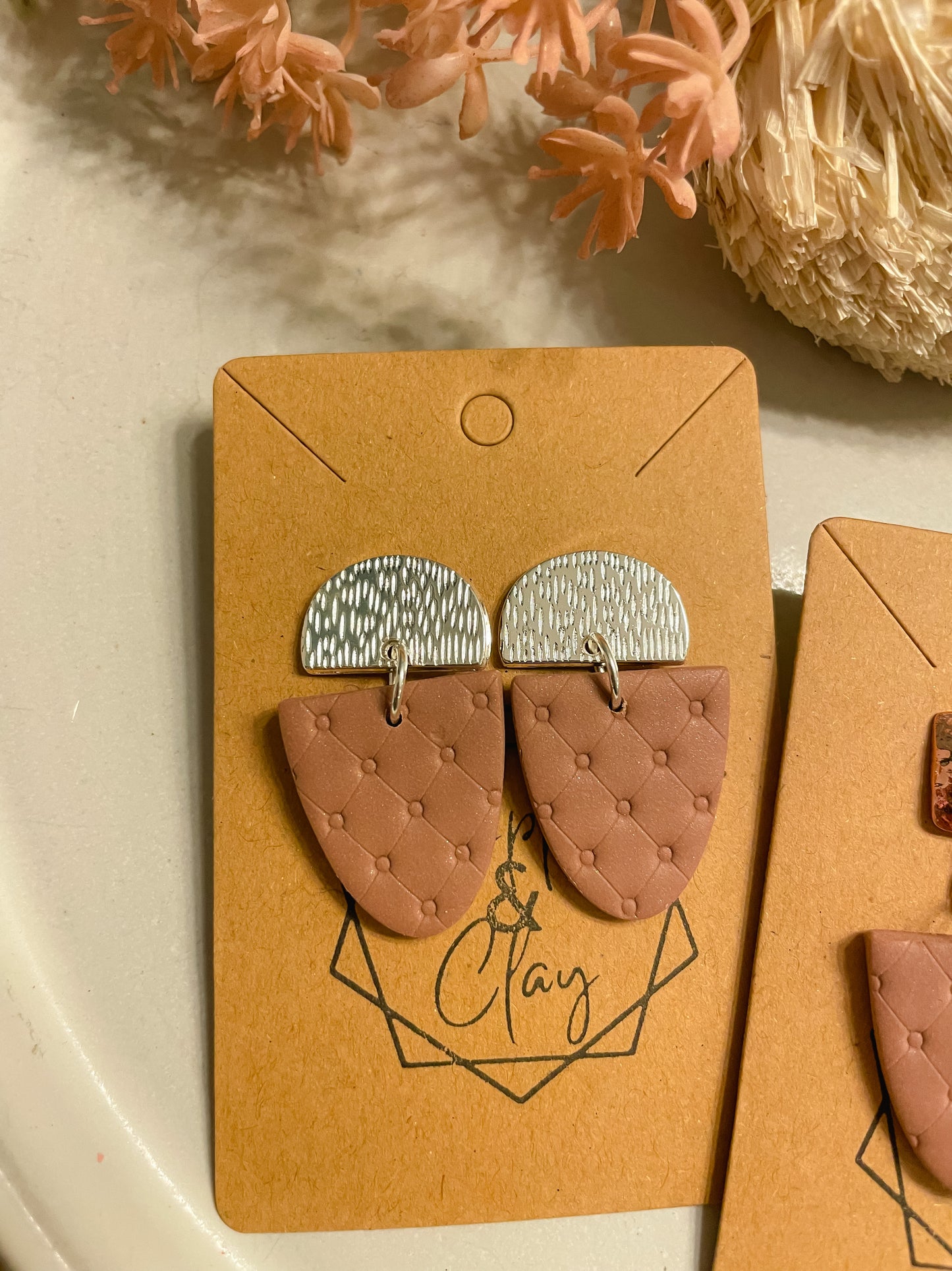 Bronze Textured Statement Earring