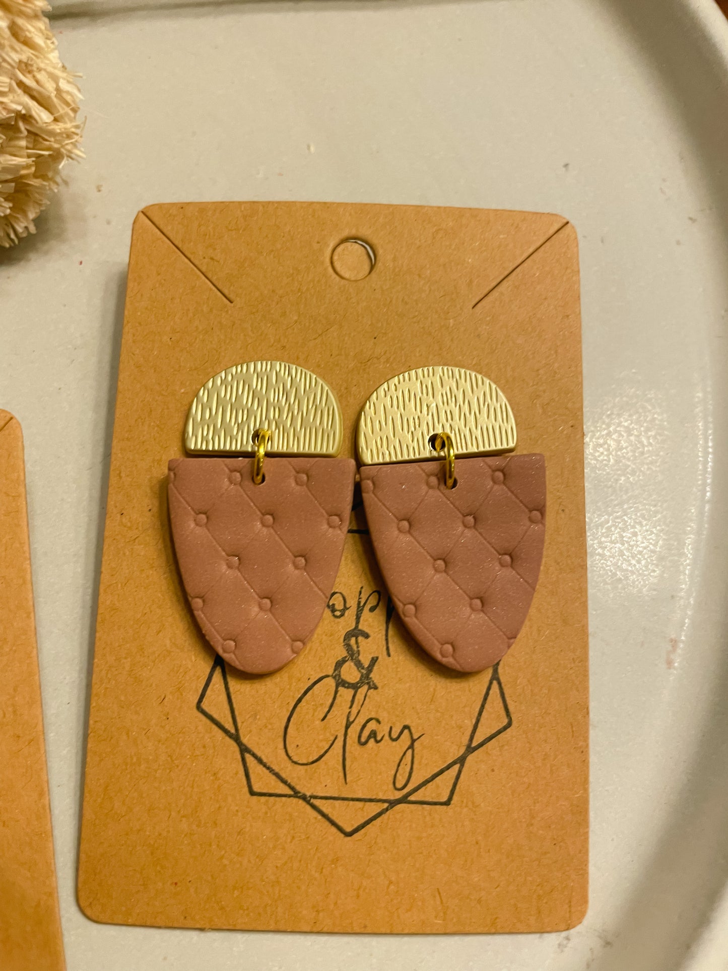 Bronze Textured Statement Earring