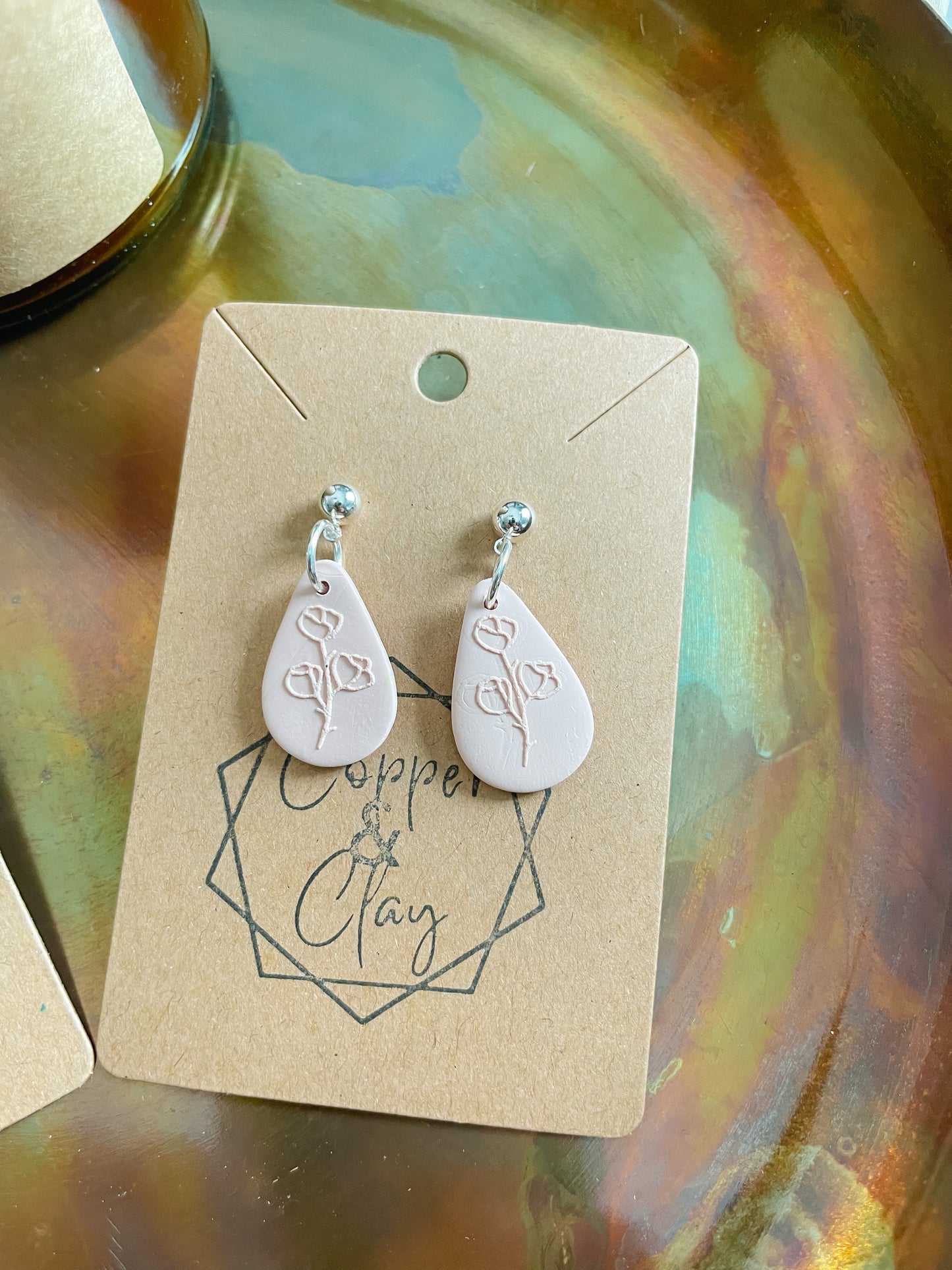Botanical Teardrop Earring
