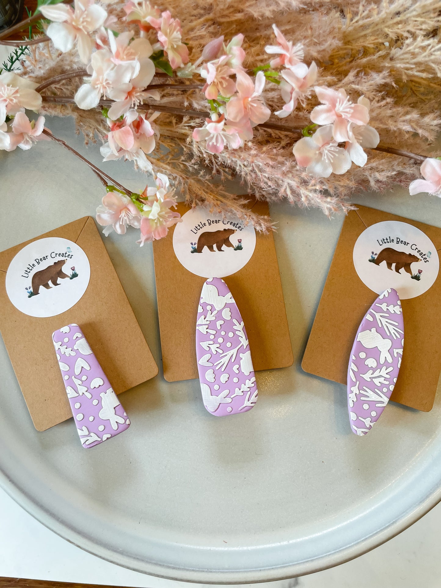 Purple Bunny Hair Clip
