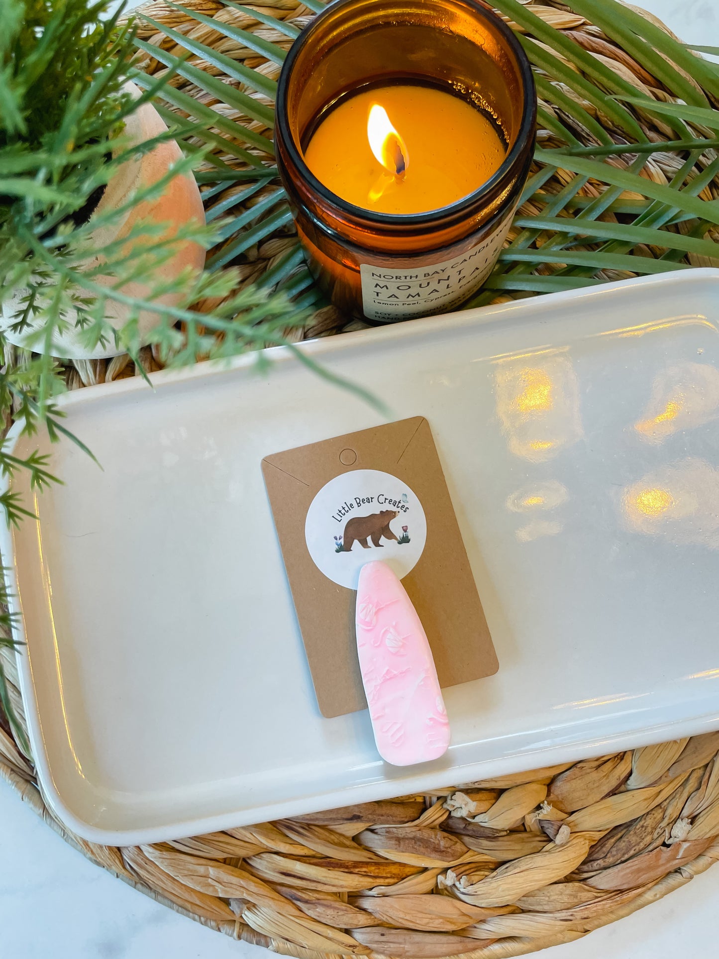 Flamingo Ceramic Inspired Dagger Hair Clip