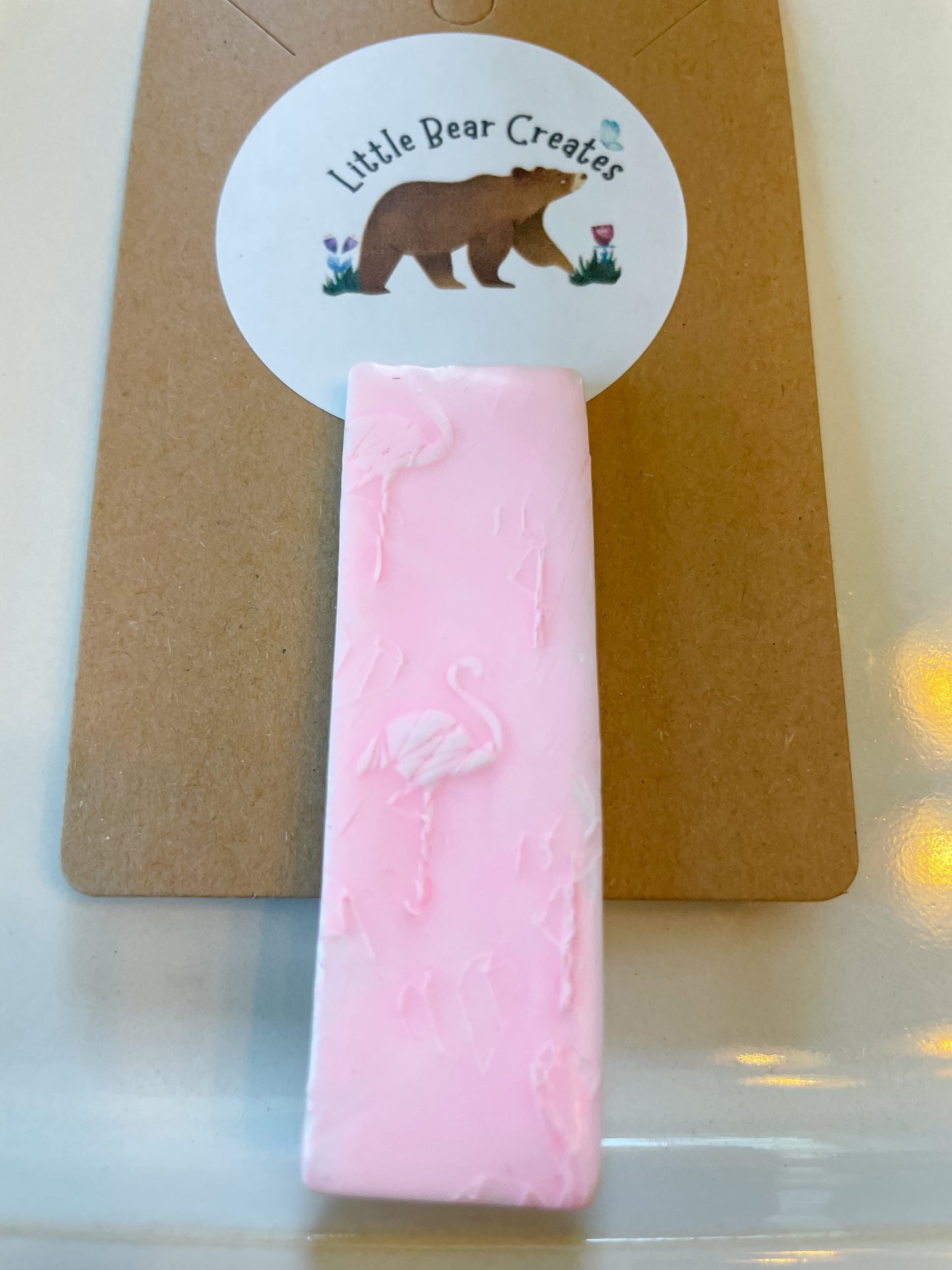 Flamingo Rectangle Ceramic Inspired Hair Clip