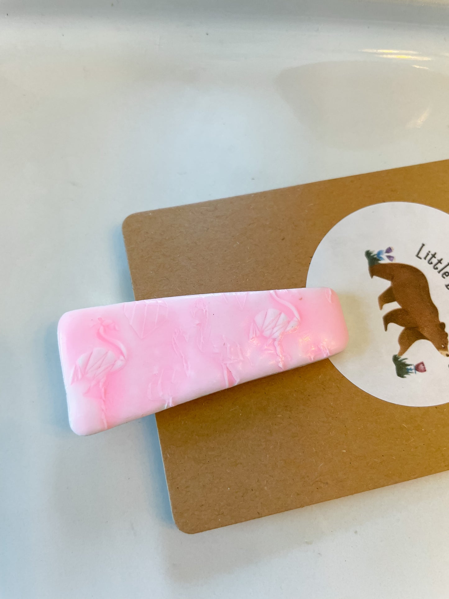 Flamingo Ceramic Inspired Hair Clip (Small)
