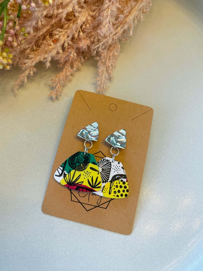 Multicolor Floral Statement Earring
