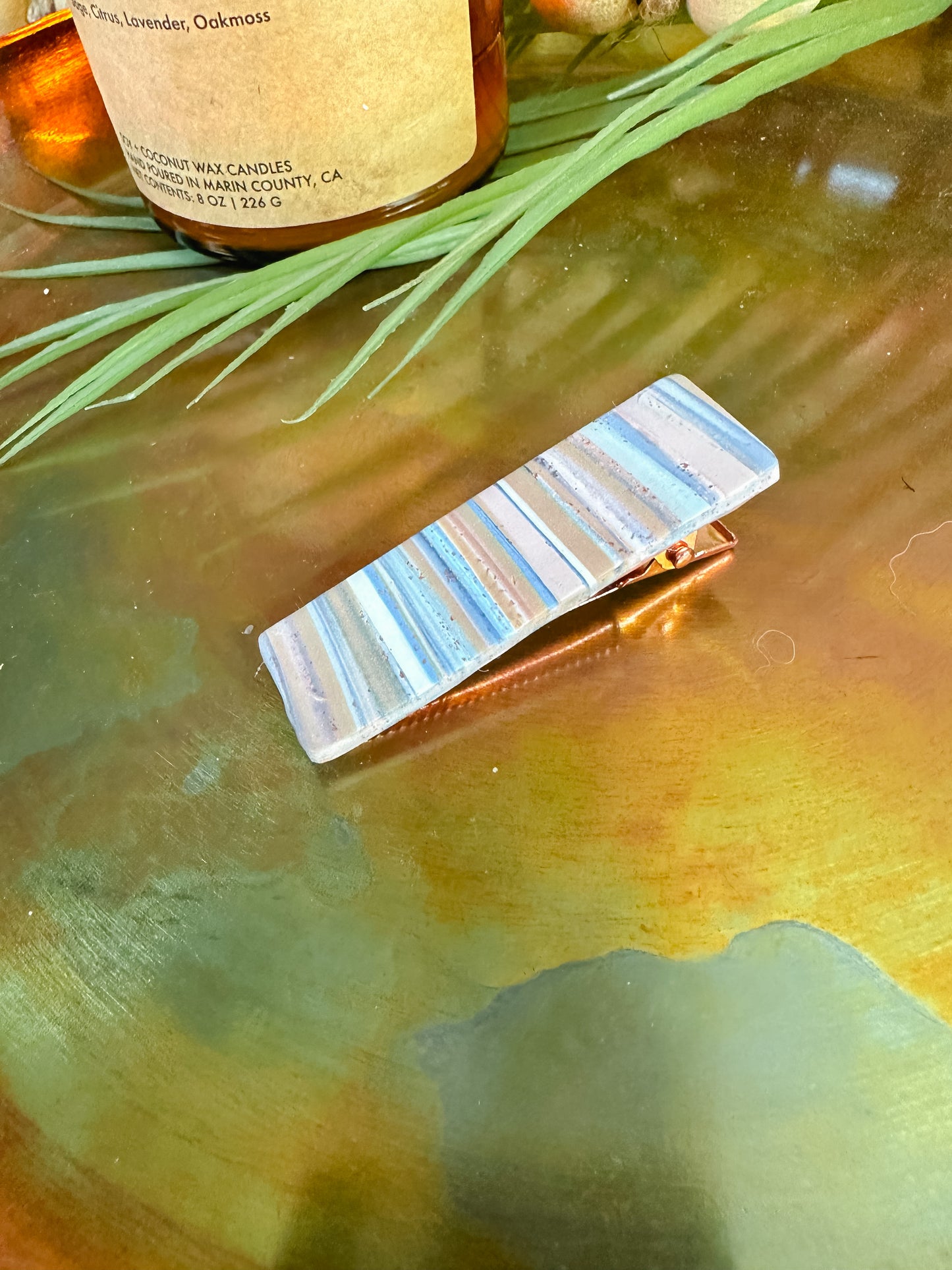 Beach Stripe Hair Clip