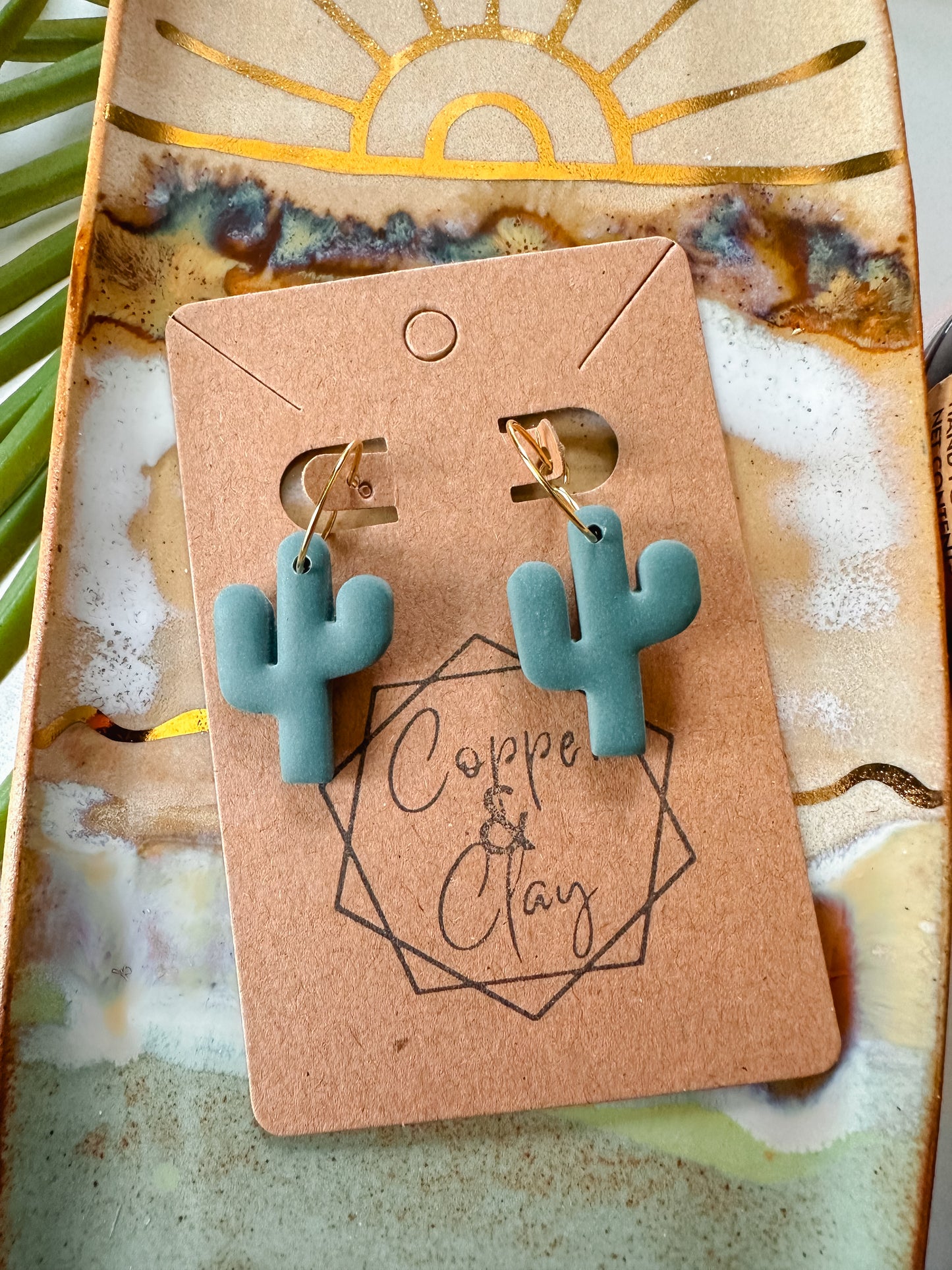 Cactus Hoop Dangle