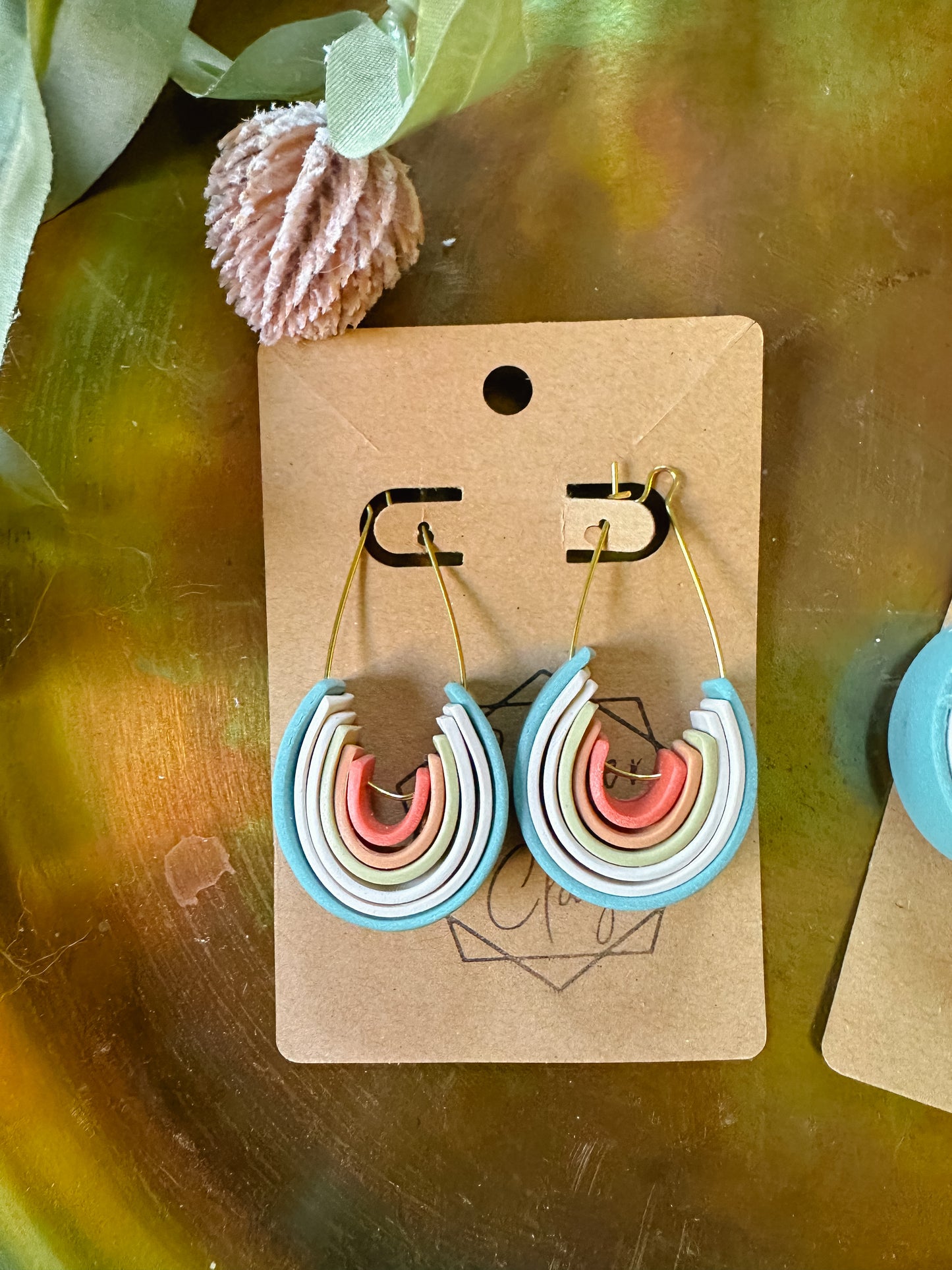 Muted Rainbow Hoops