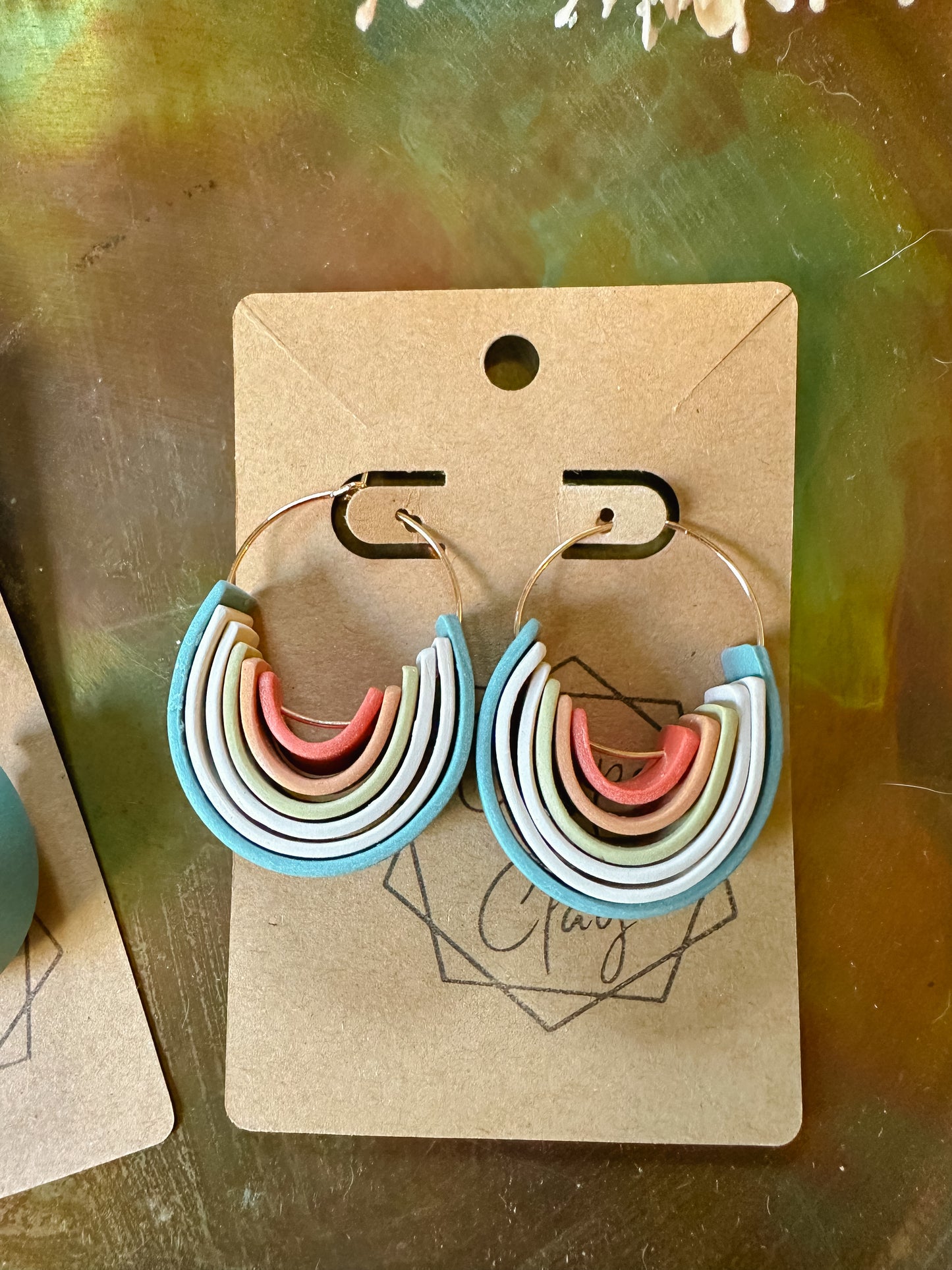 Muted Rainbow Hoops