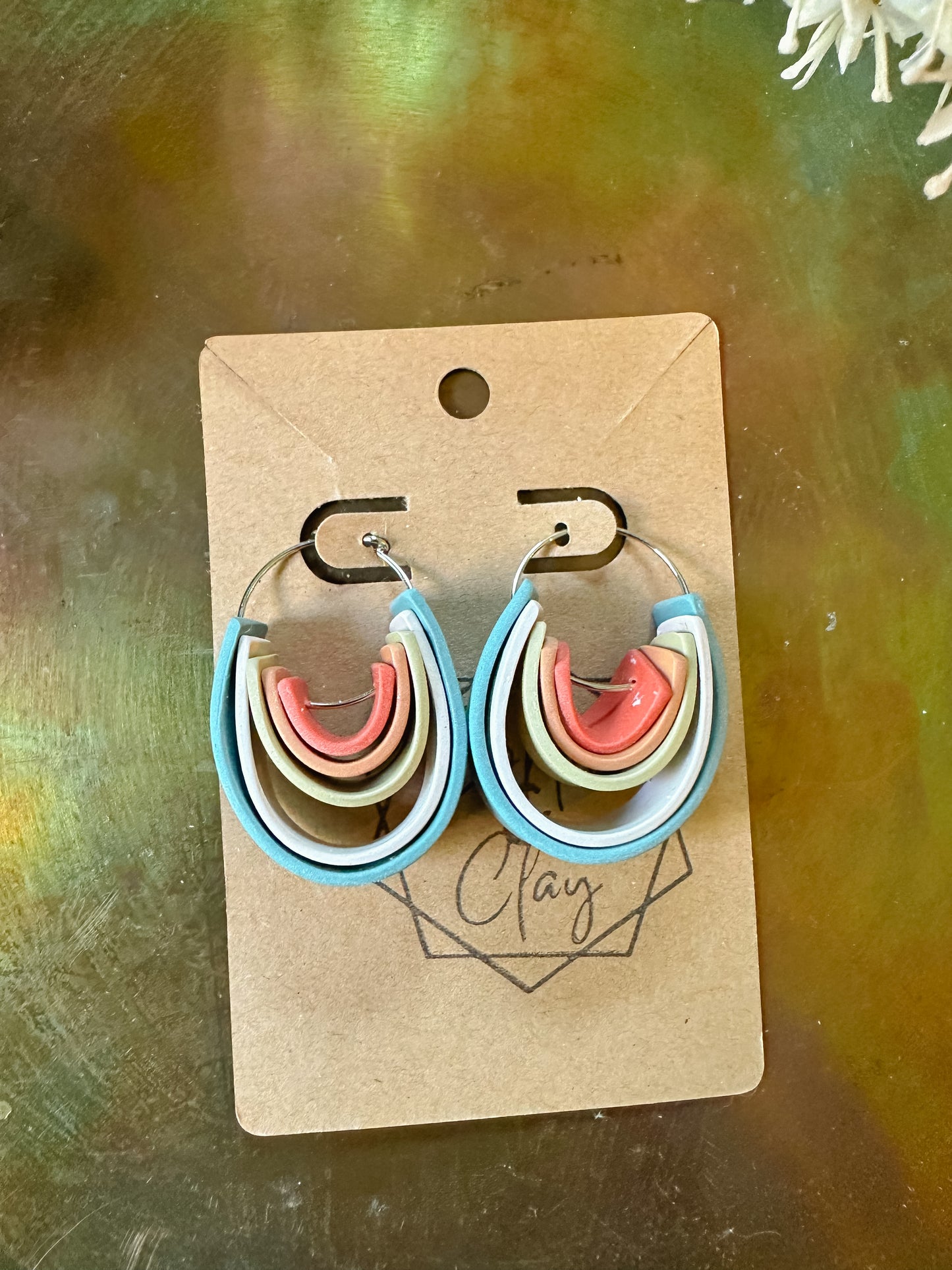 Muted Rainbow Hoops